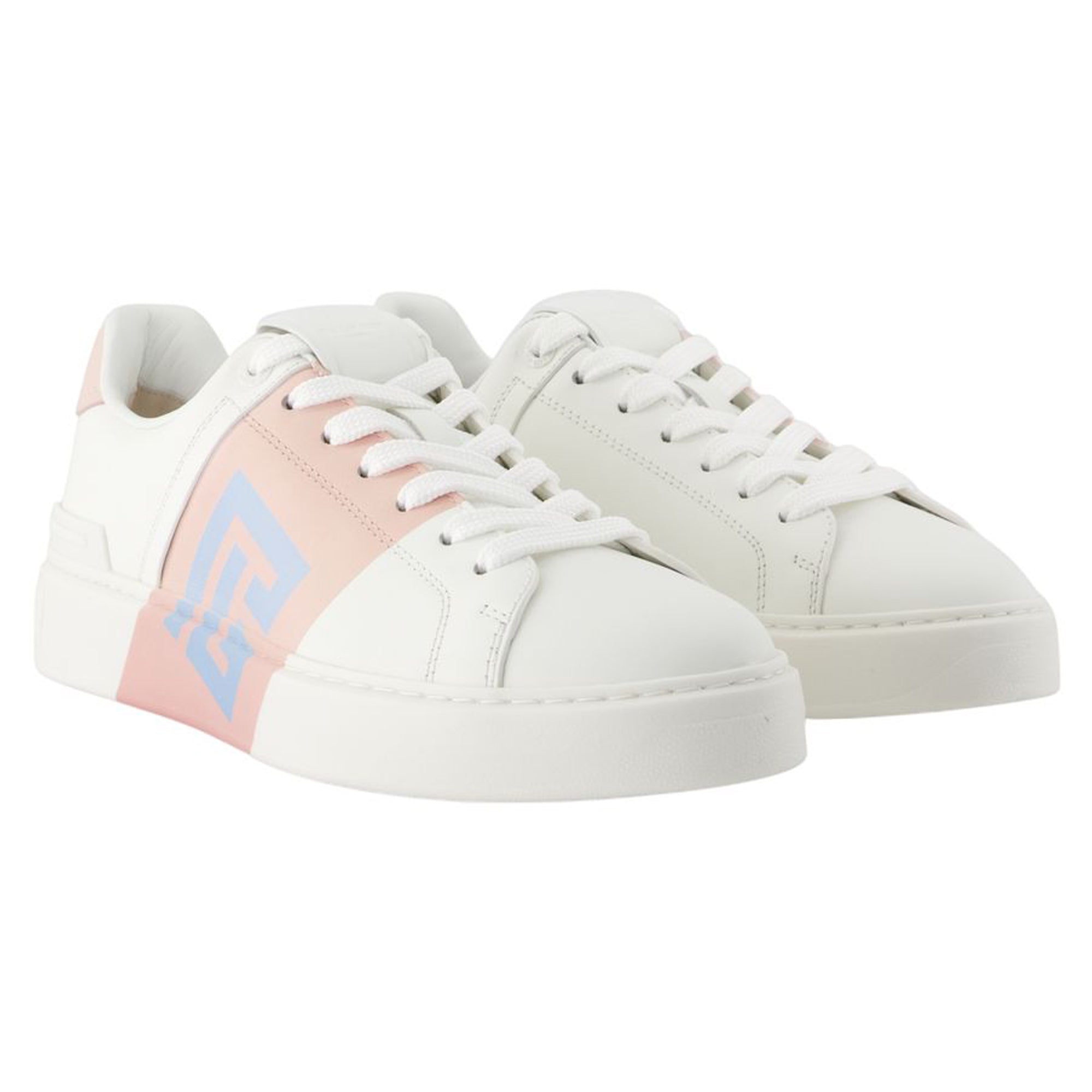 Women's B-Court Sneakers - Balmain - Leather - Pink