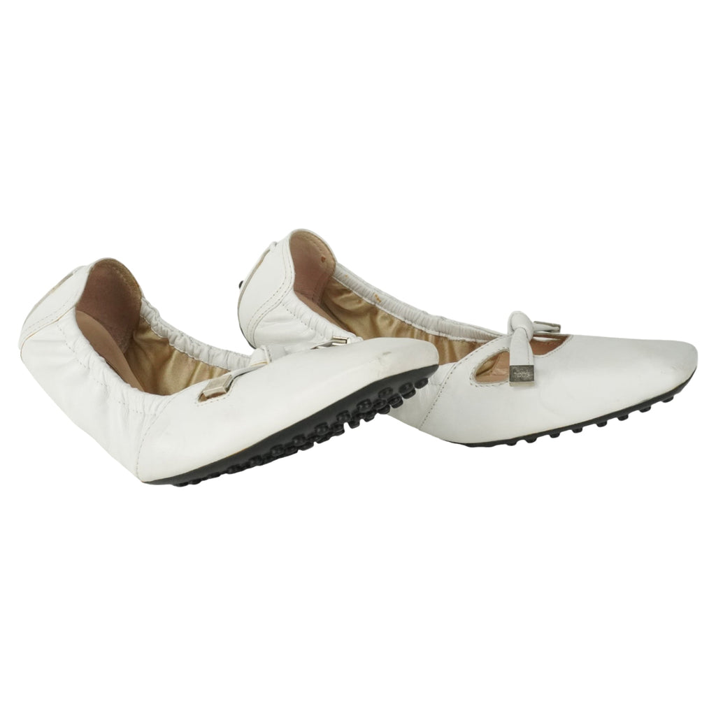 Women's Tod's White Ballerinas