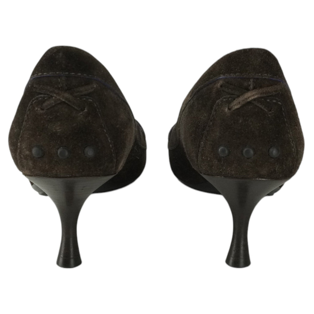 Women's Tod's Brown Suede Kitten Heels
