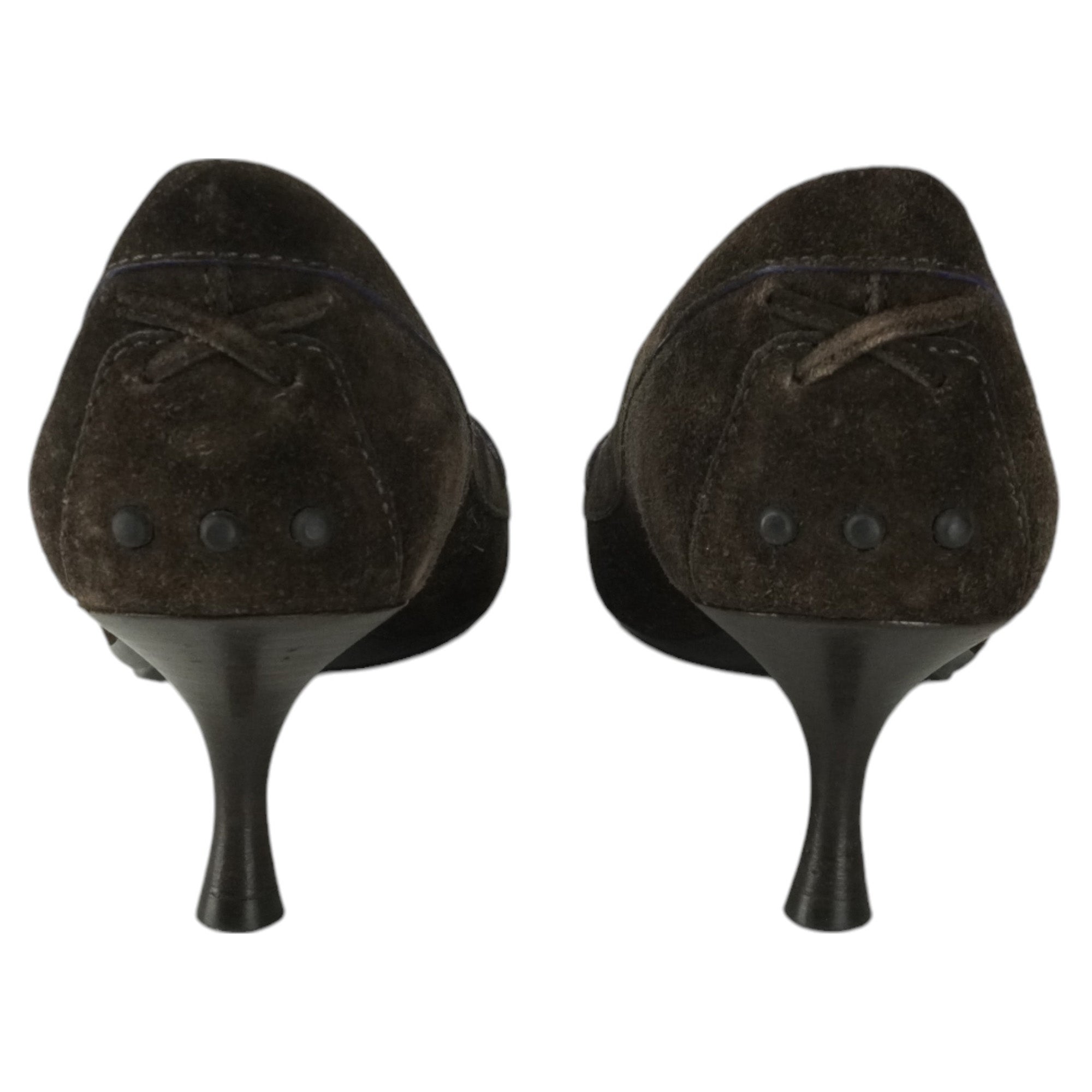 Women's Tod's Brown Suede Kitten Heels