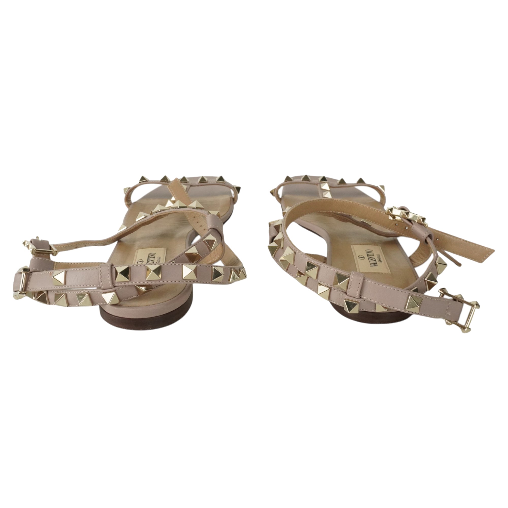 VALENTINO GARAVANI Light Rockstud Flat Sandals