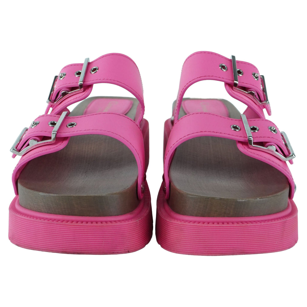 Christian Dior Pink Wooden Diorquake Sandals with Rubber Platforms