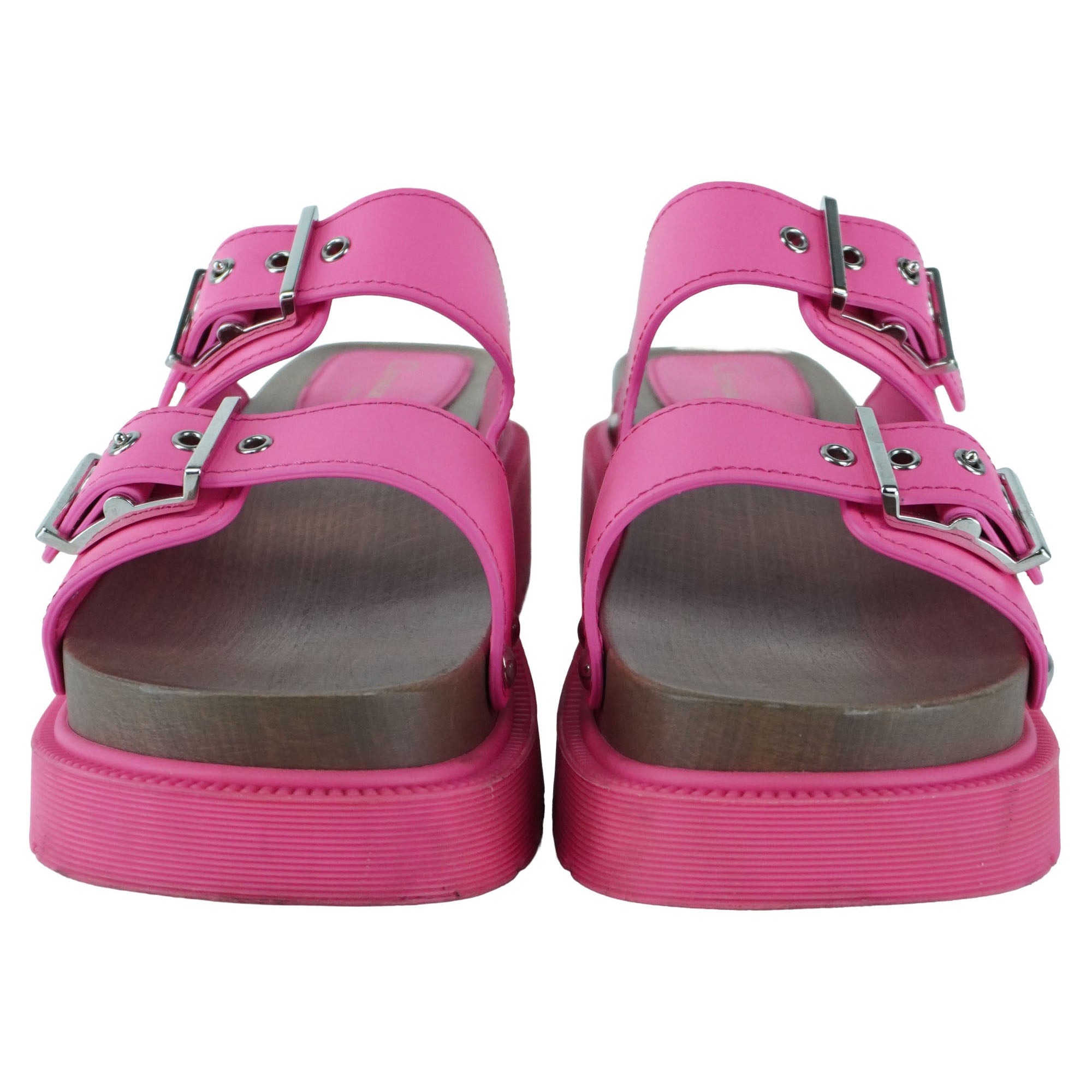 Christian Dior Pink Wooden Diorquake Sandals with Rubber Platforms