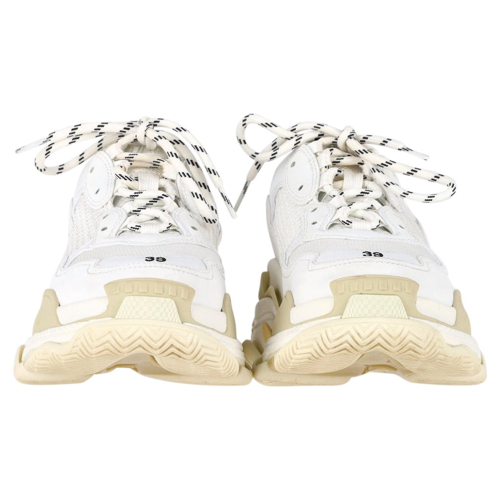 Women's Balenciaga Triple S Sneakers in White Polyester