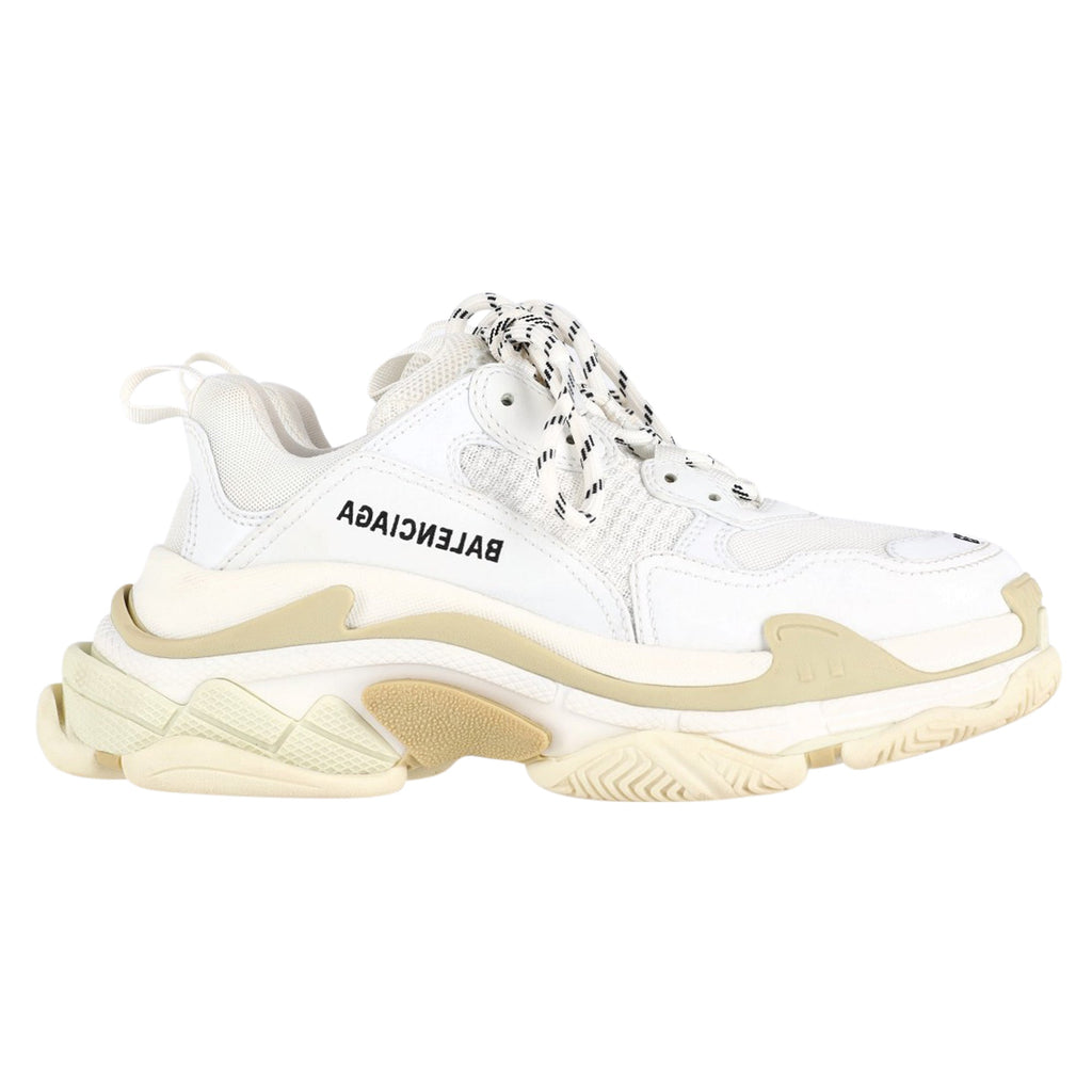 Women's Balenciaga Triple S Sneakers in White Polyester