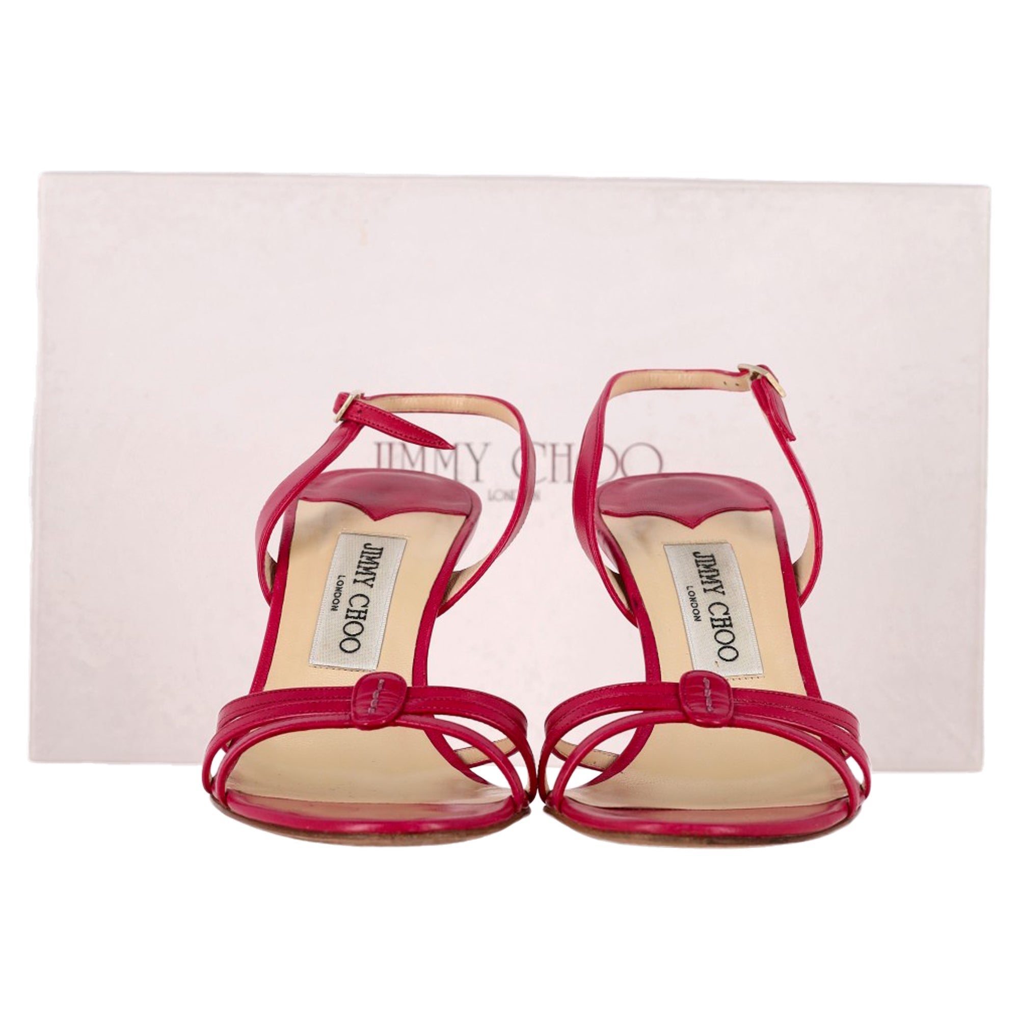 Jimmy Choo Slingback Sandals in Red Leather
