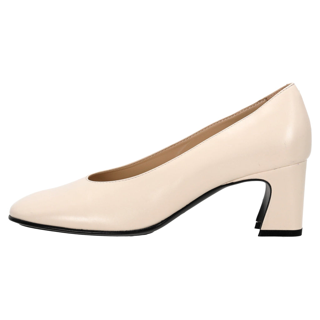 Women's Tod's Block Heel Pumps in White Leather