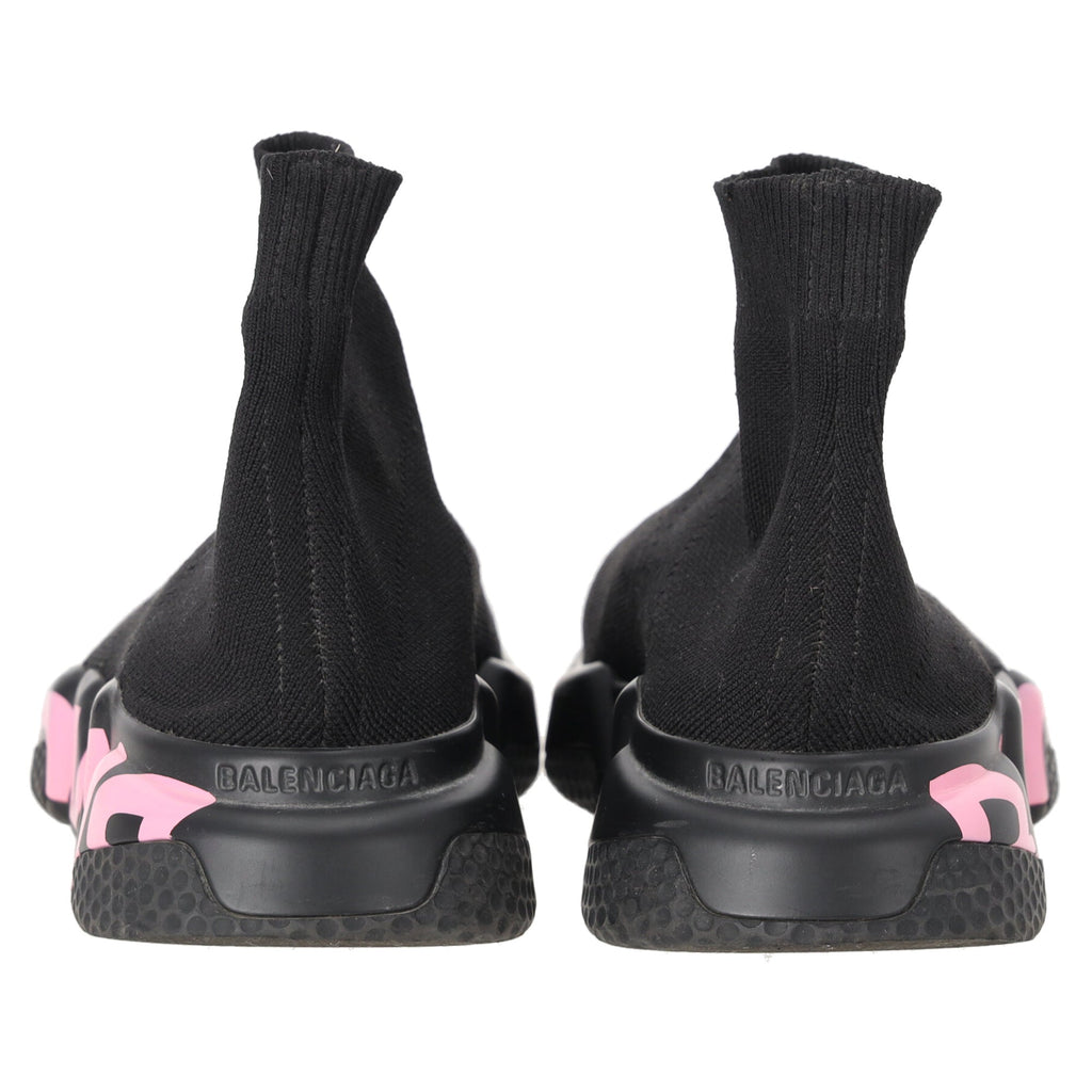 Women's Balenciaga Speed Graffiti Trainers in Black Polyester