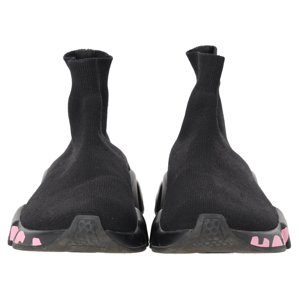 Women's Balenciaga Speed Graffiti Trainers in Black Polyester