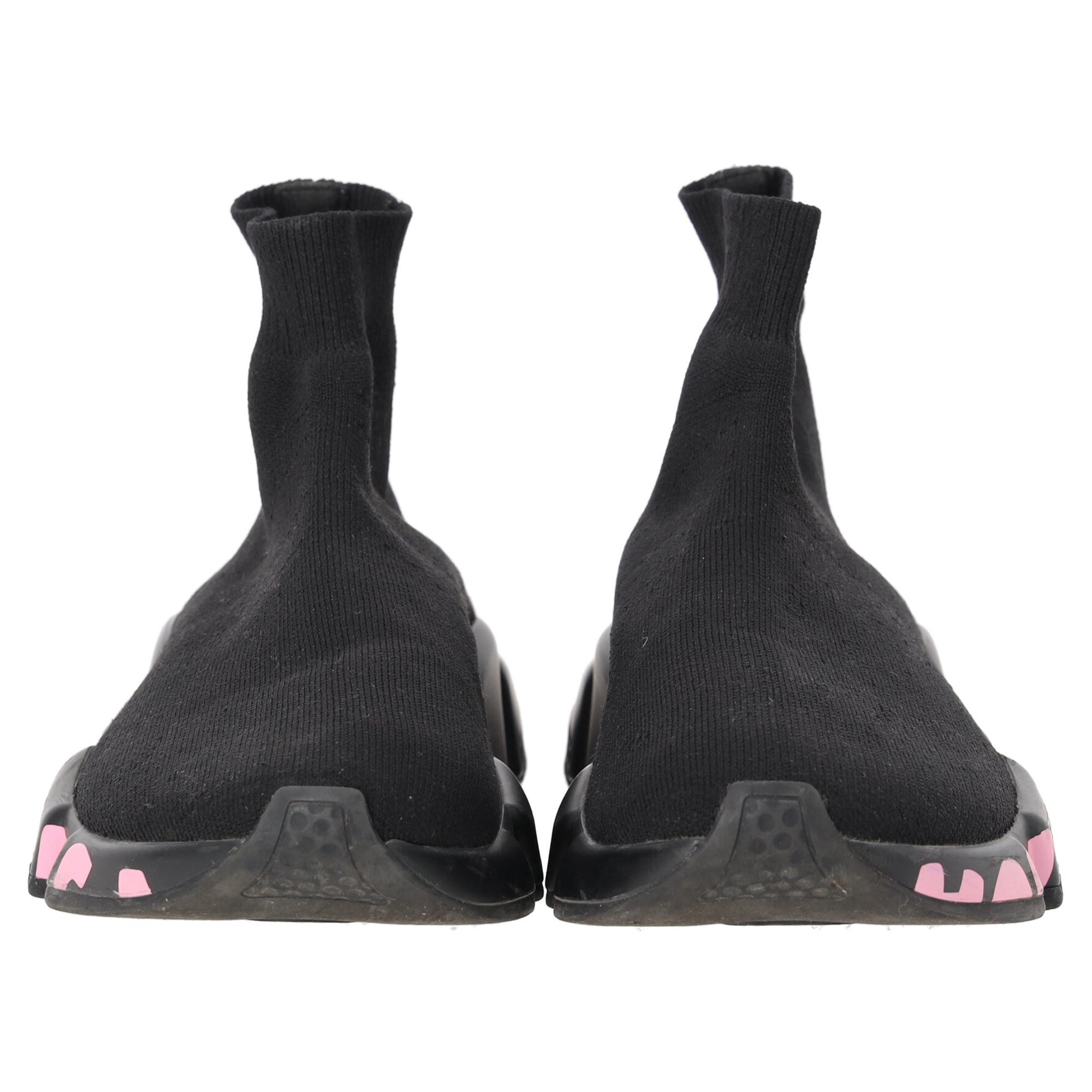 Women's Balenciaga Speed Graffiti Trainers in Black Polyester