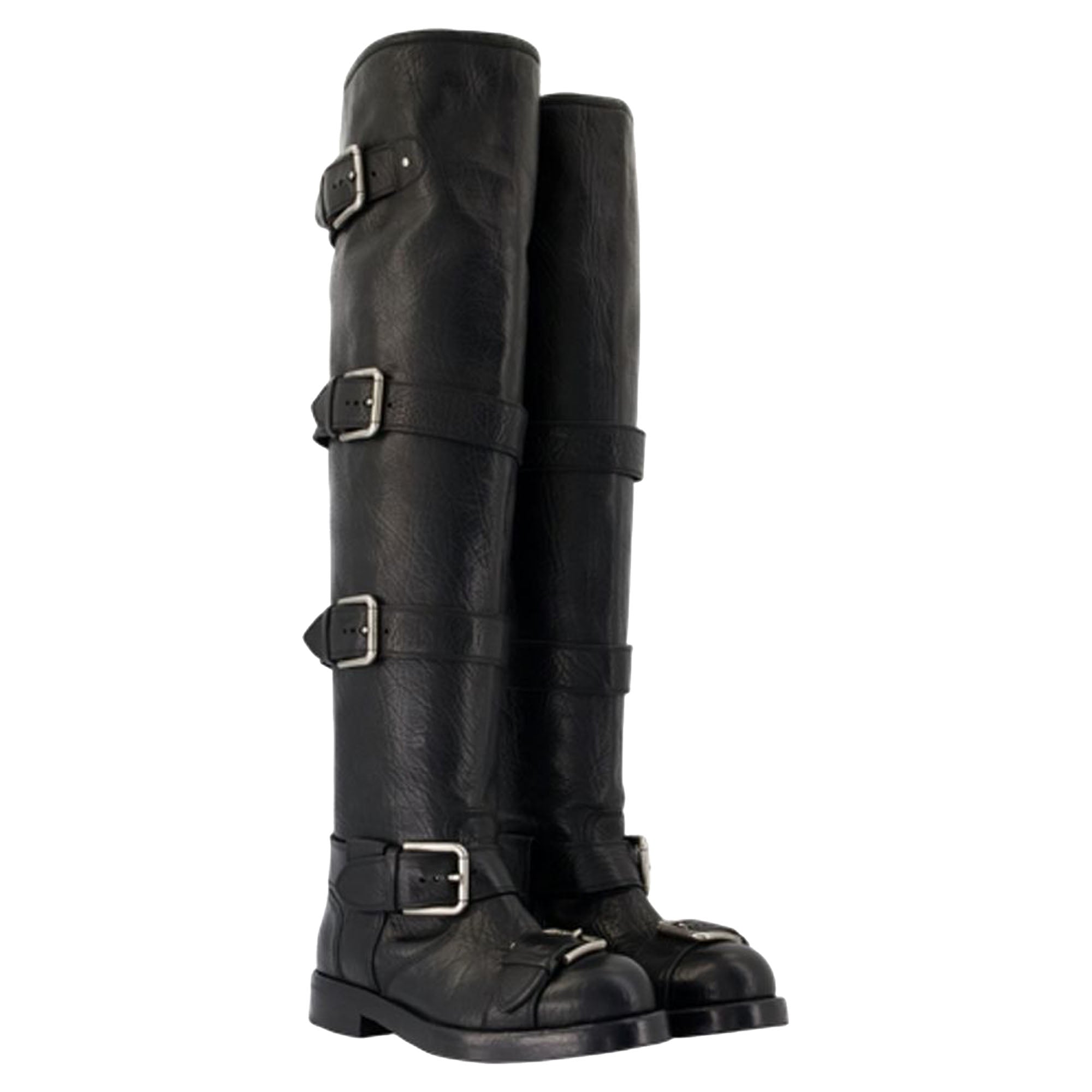 Women's Stivale Boots - Dolce&Gabbana - Leather - Black