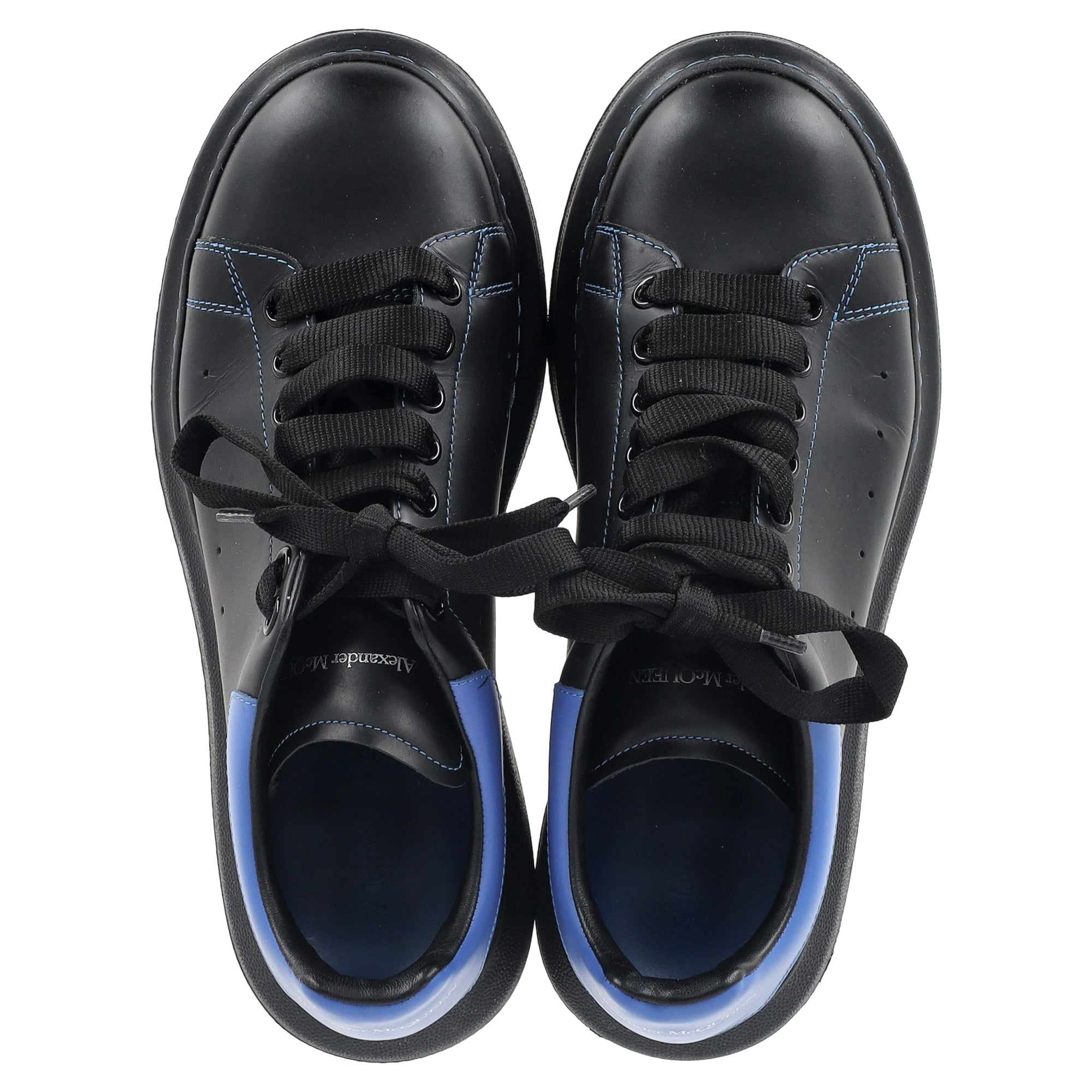 Alexander McQueen Oversized Sneakers in Black Leather