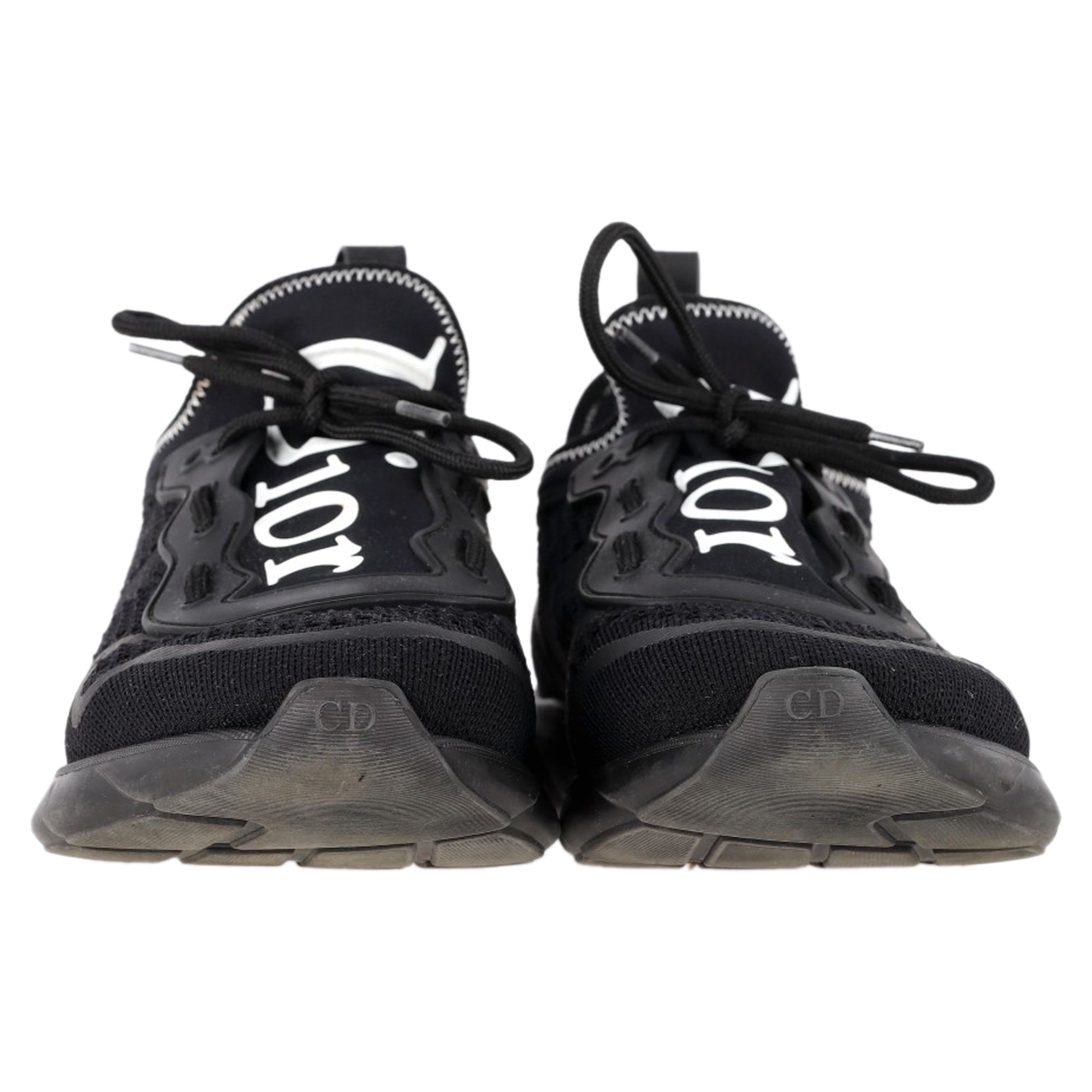 Men's Dior B21 Low Top Sneakers in Black Neoprene