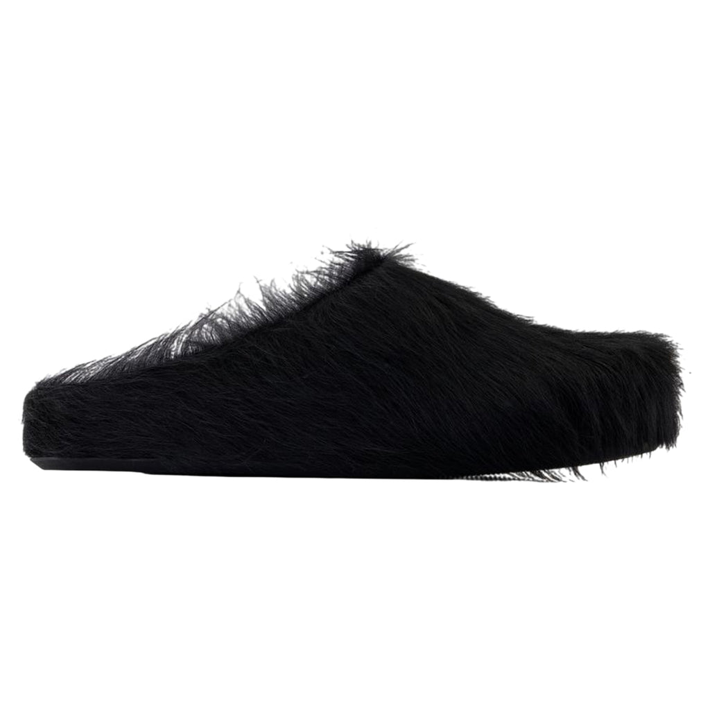 Women's Fussbett Sabot Mules - Marni - Leather - Black
