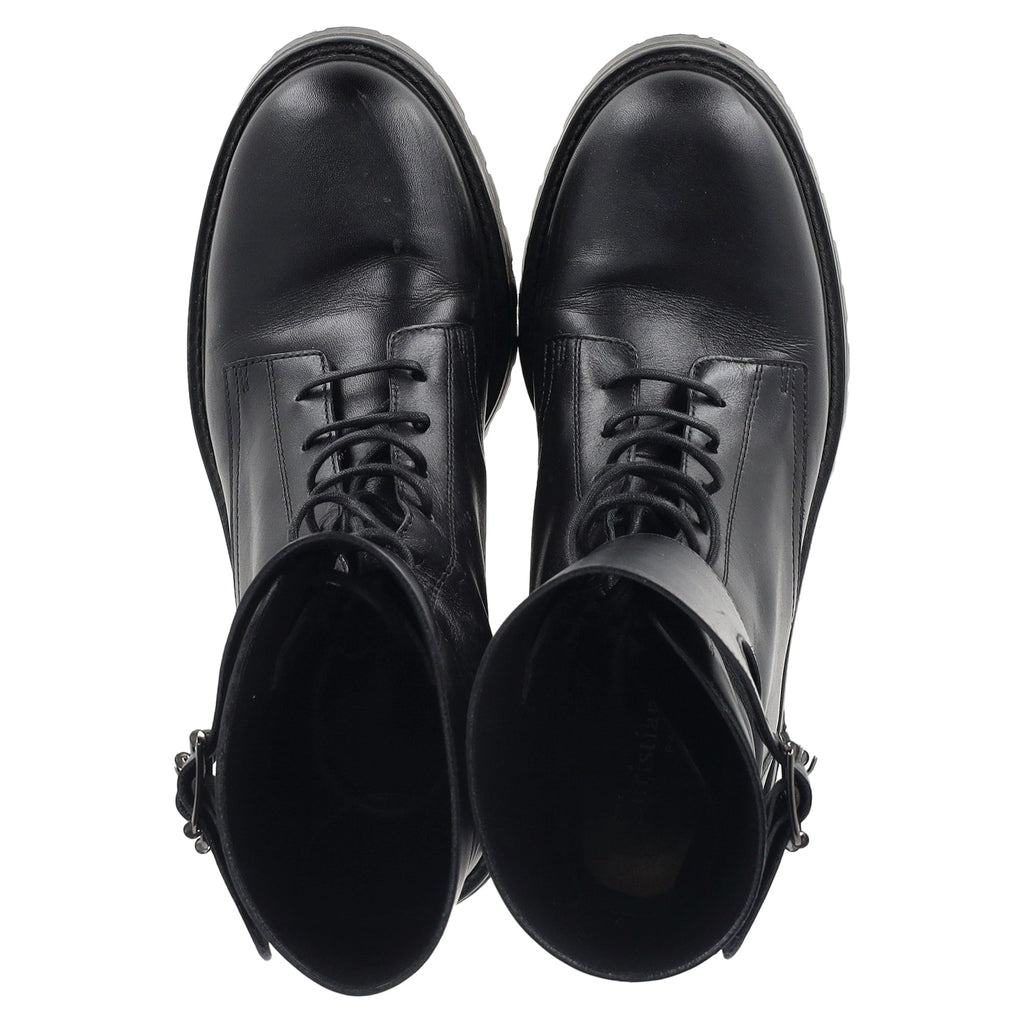Dior D-Trap Ankle Boots in Black Leather