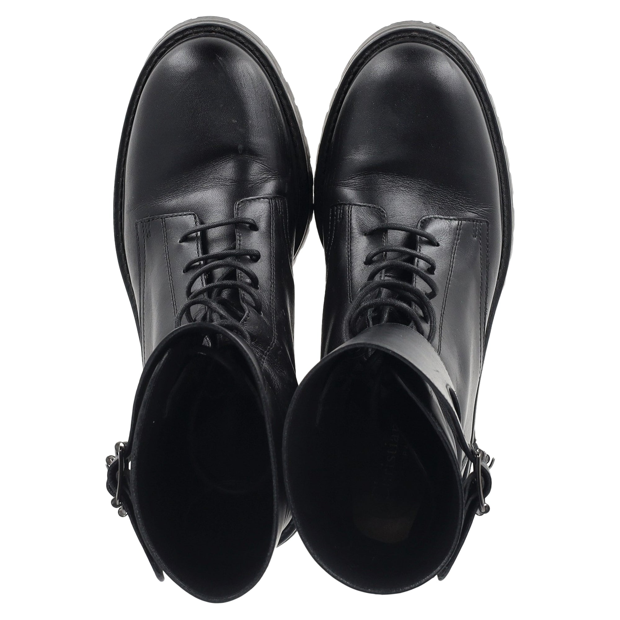 Dior D-Trap Ankle Boots in Black Leather