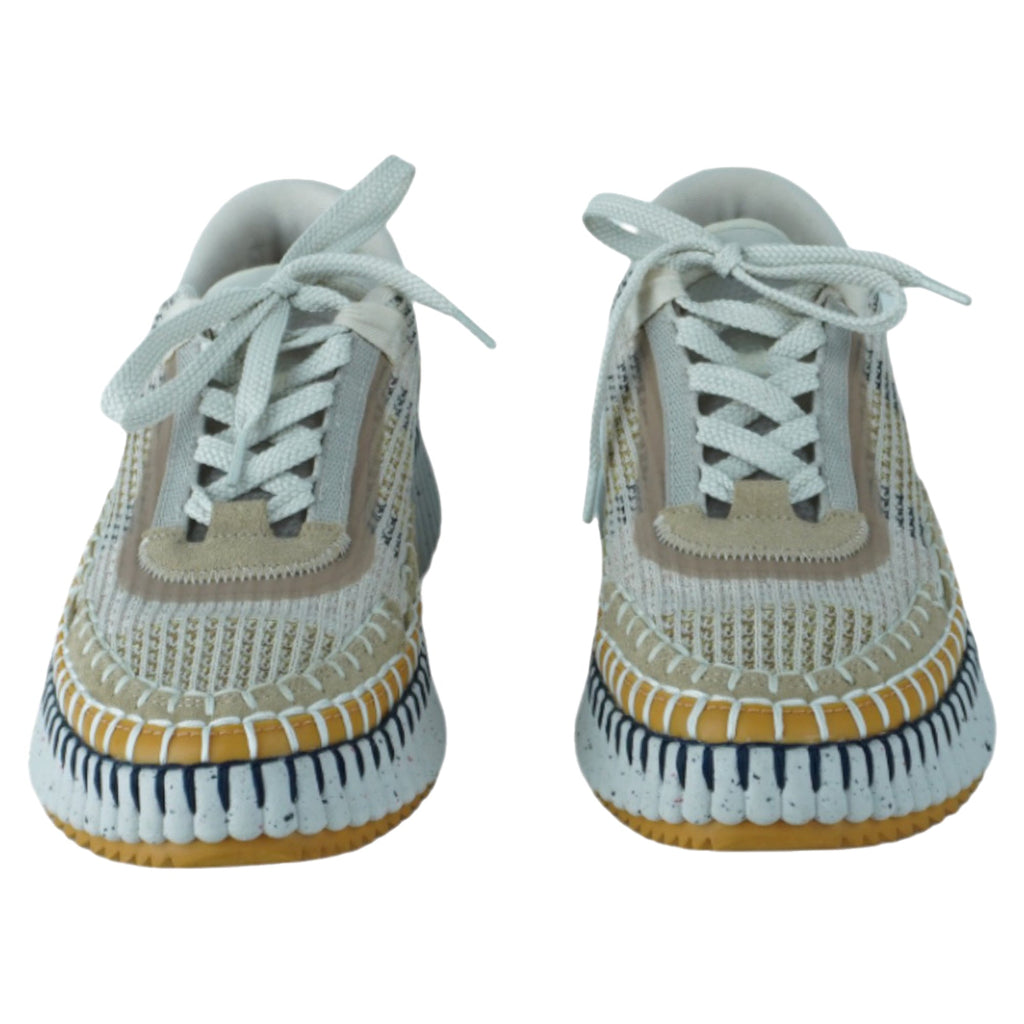 Women's Chloe Multicolor Knit Fabric and Suede Nama Low Top Sneakers