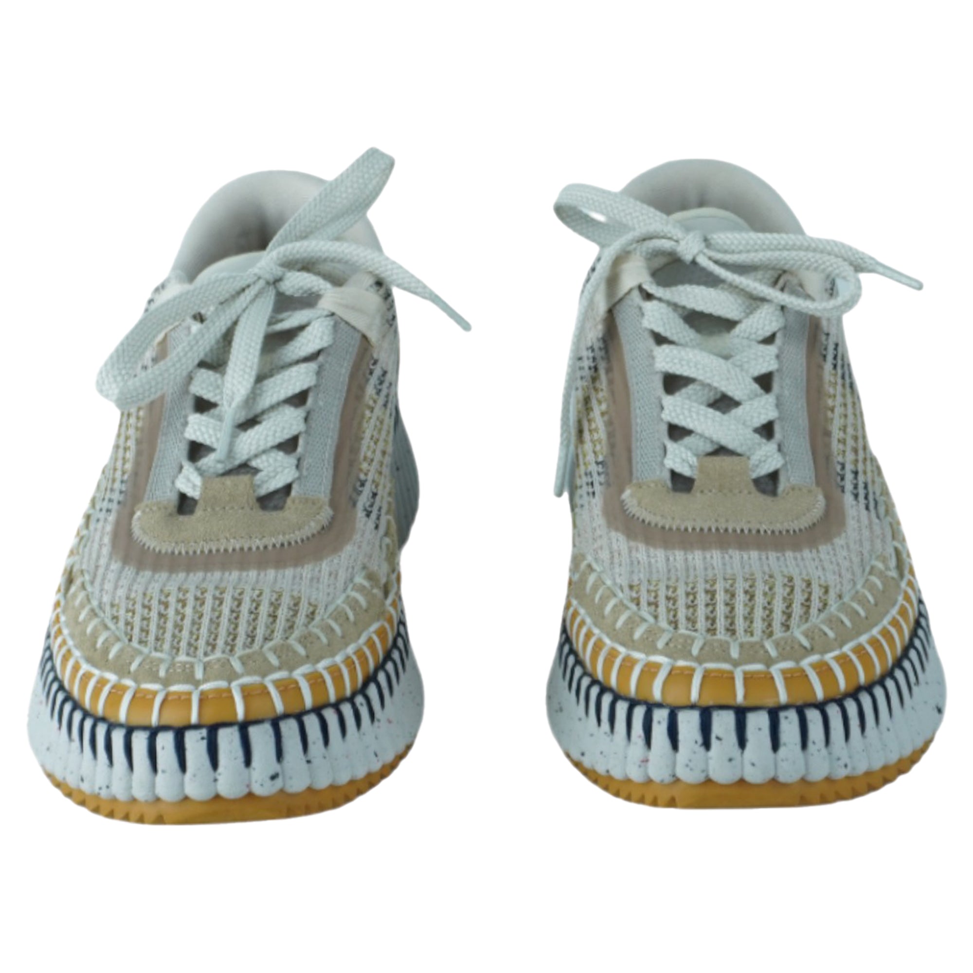 Women's Chloe Multicolor Knit Fabric and Suede Nama Low Top Sneakers