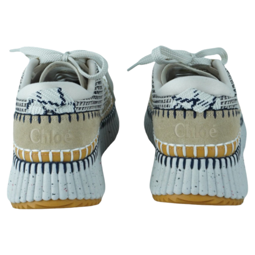 Women's Chloe Multicolor Knit Fabric and Suede Nama Low Top Sneakers