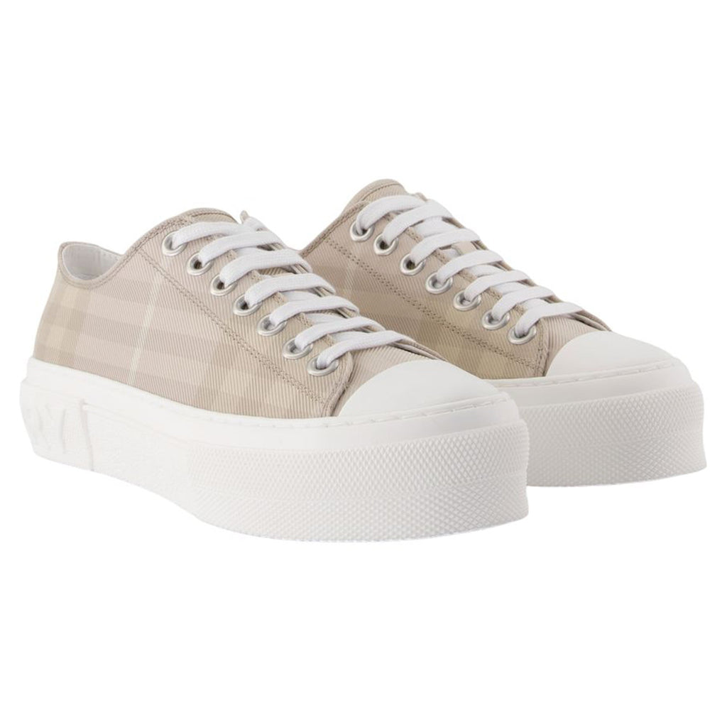 Sneakers Jack Large Check - Burberry - Nylon - Beige