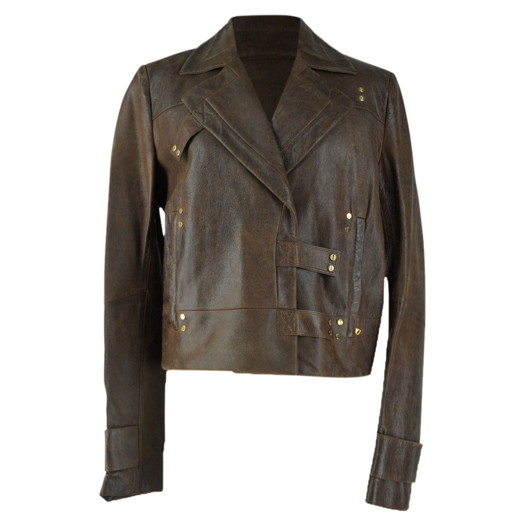 TOM FORD Brown Lamb Leather Jacket