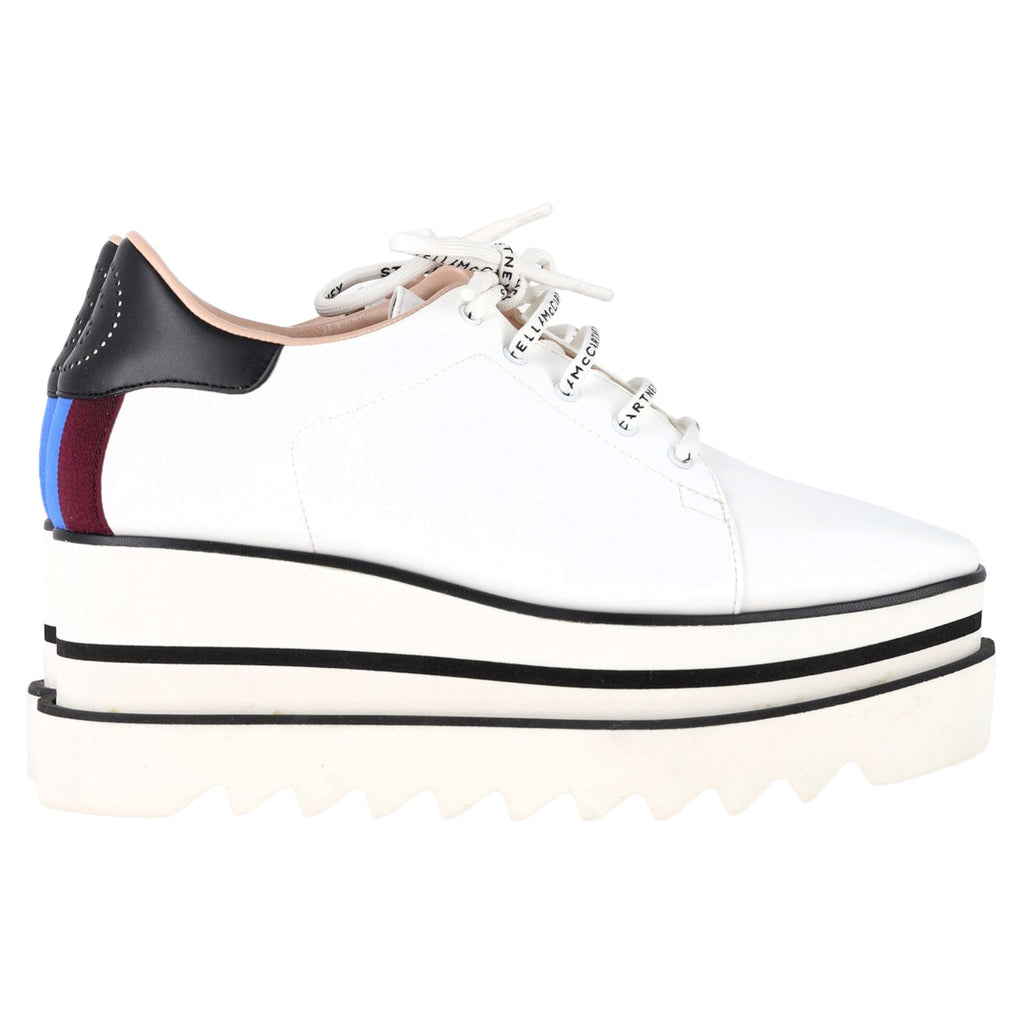 Women's Stella McCartney Elyse Platform Sneakers in White Faux Leather