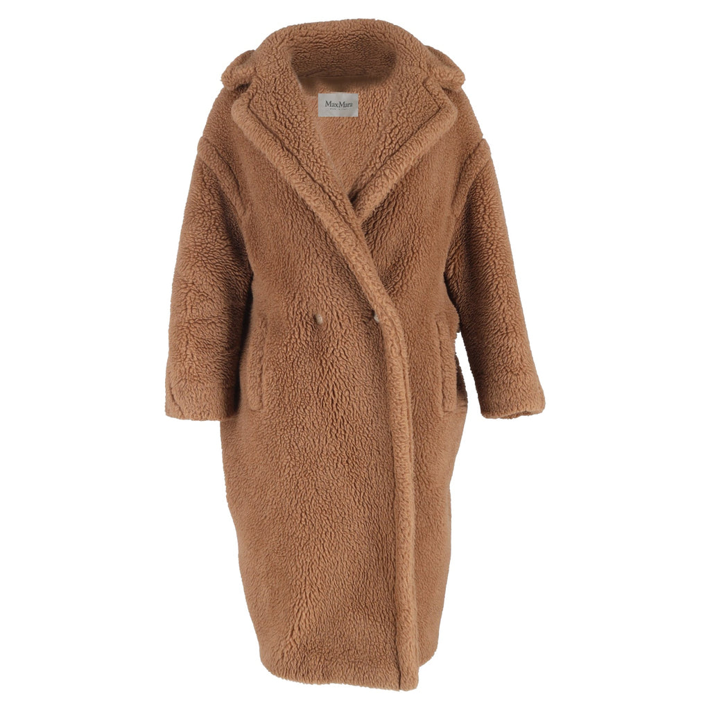 Max Mara Teddy Bear Icon Coat in Brown Camel Wool