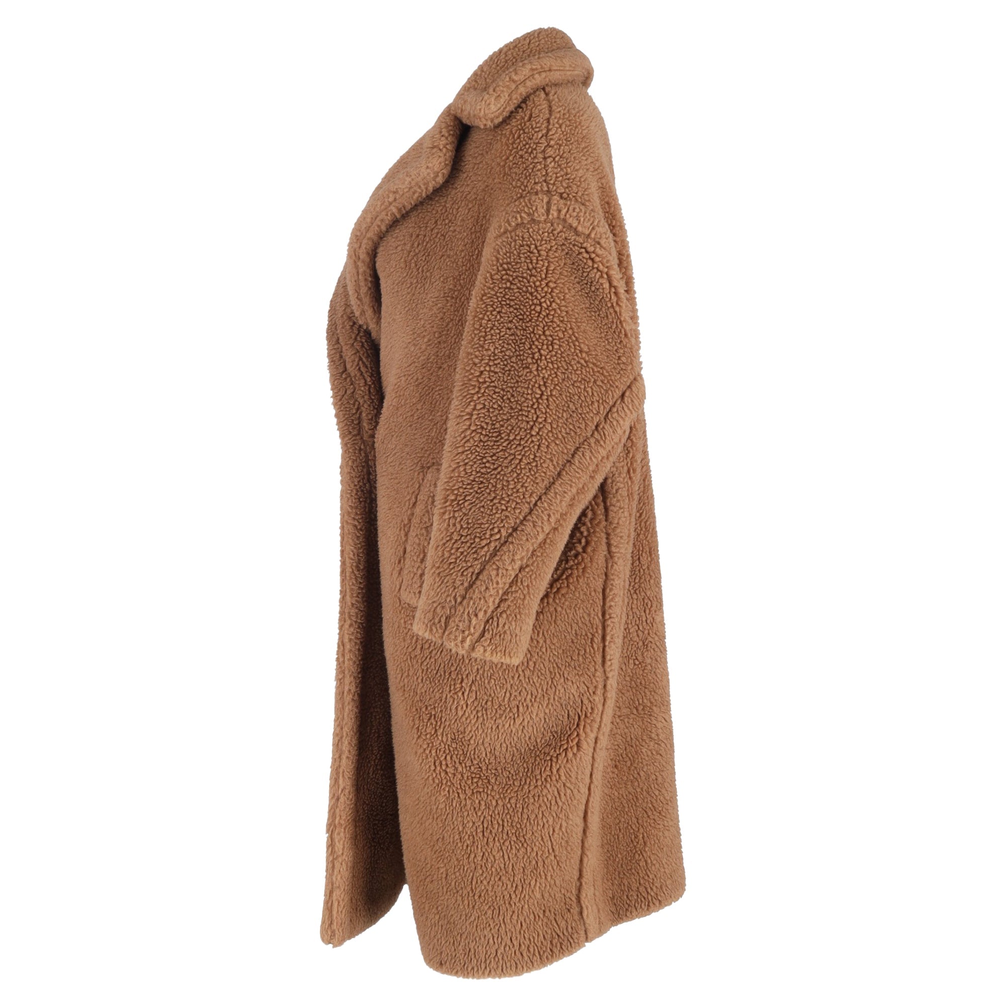 Max Mara Teddy Bear Icon Coat in Brown Camel Wool