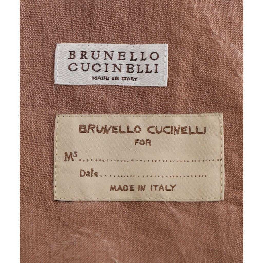 Brunello Cucinelli Shiny Tricotine Hooded Rain Coat in Brown Cotton
