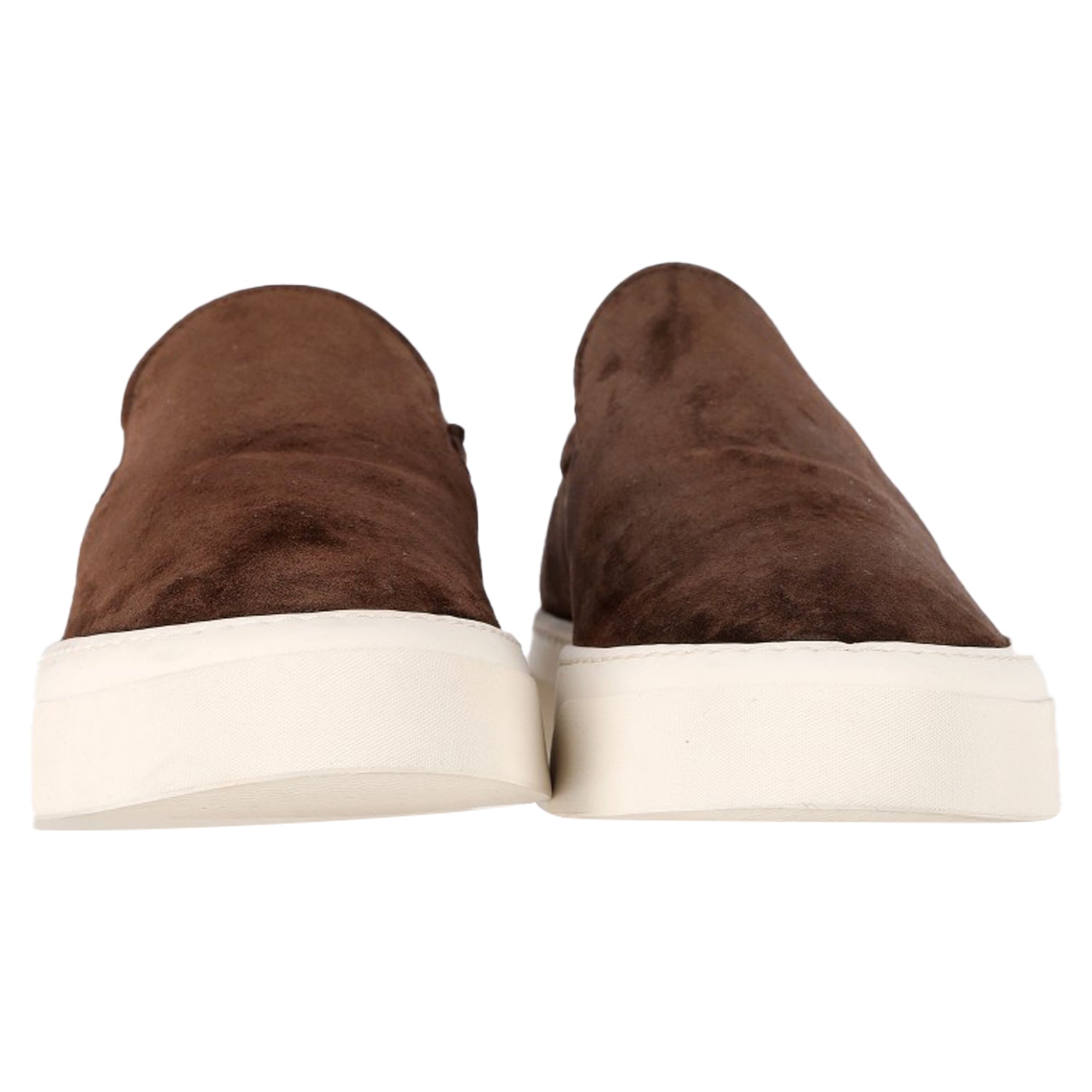 The Row Marie H Slip-on Sneakers In Brown Suede