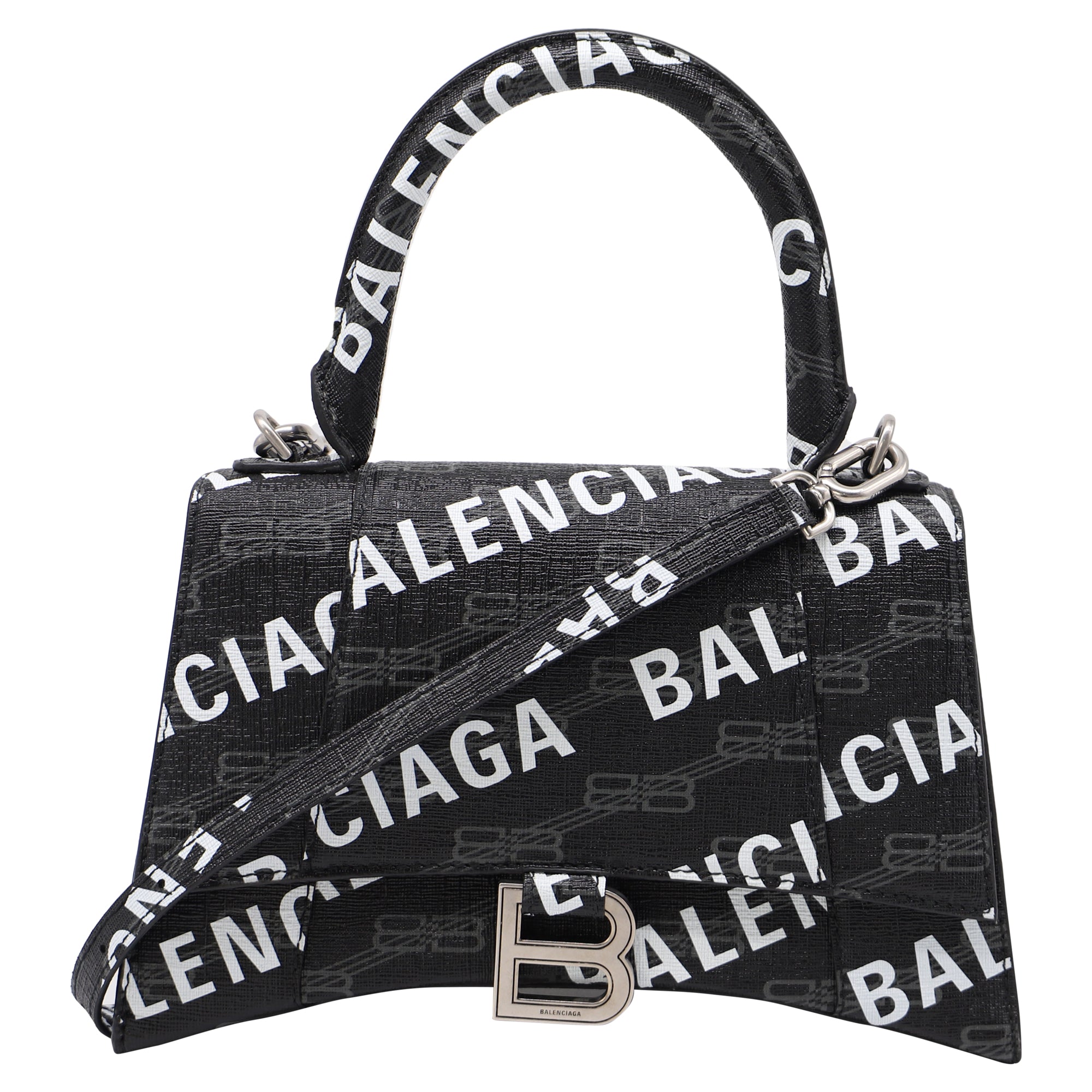 Graffiti Hourglass Top Handle Bag Leather Small