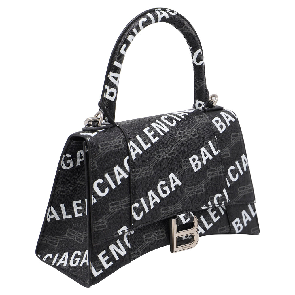 Graffiti Hourglass Top Handle Bag Leather Small
