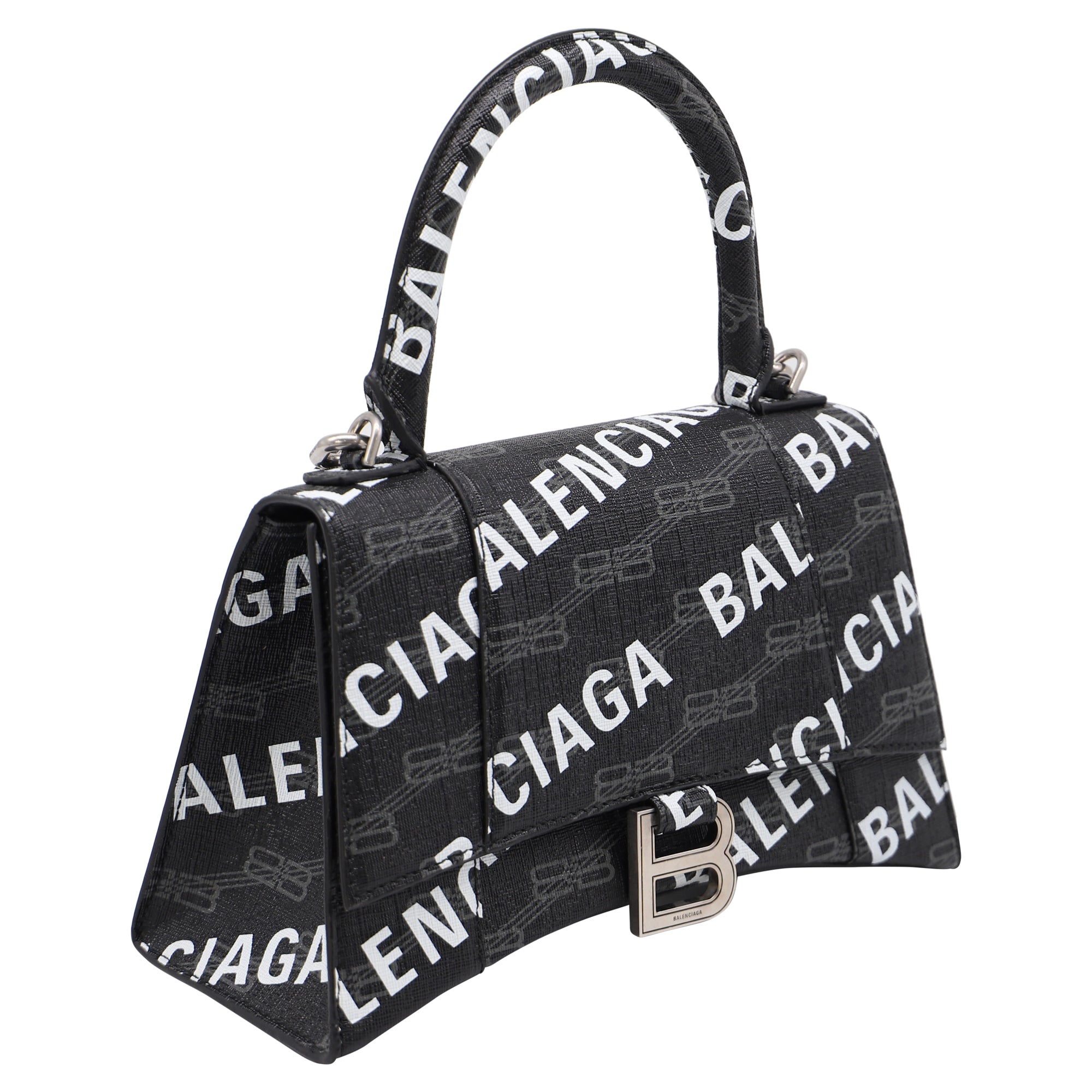 Graffiti Hourglass Top Handle Bag Leather Small