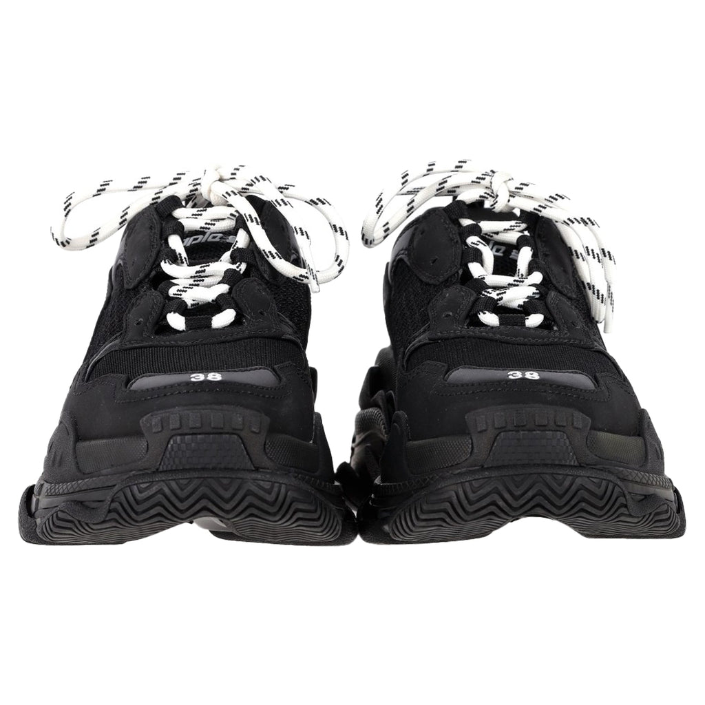 Women's Balenciaga Triple S Sneakers in Black Polyester