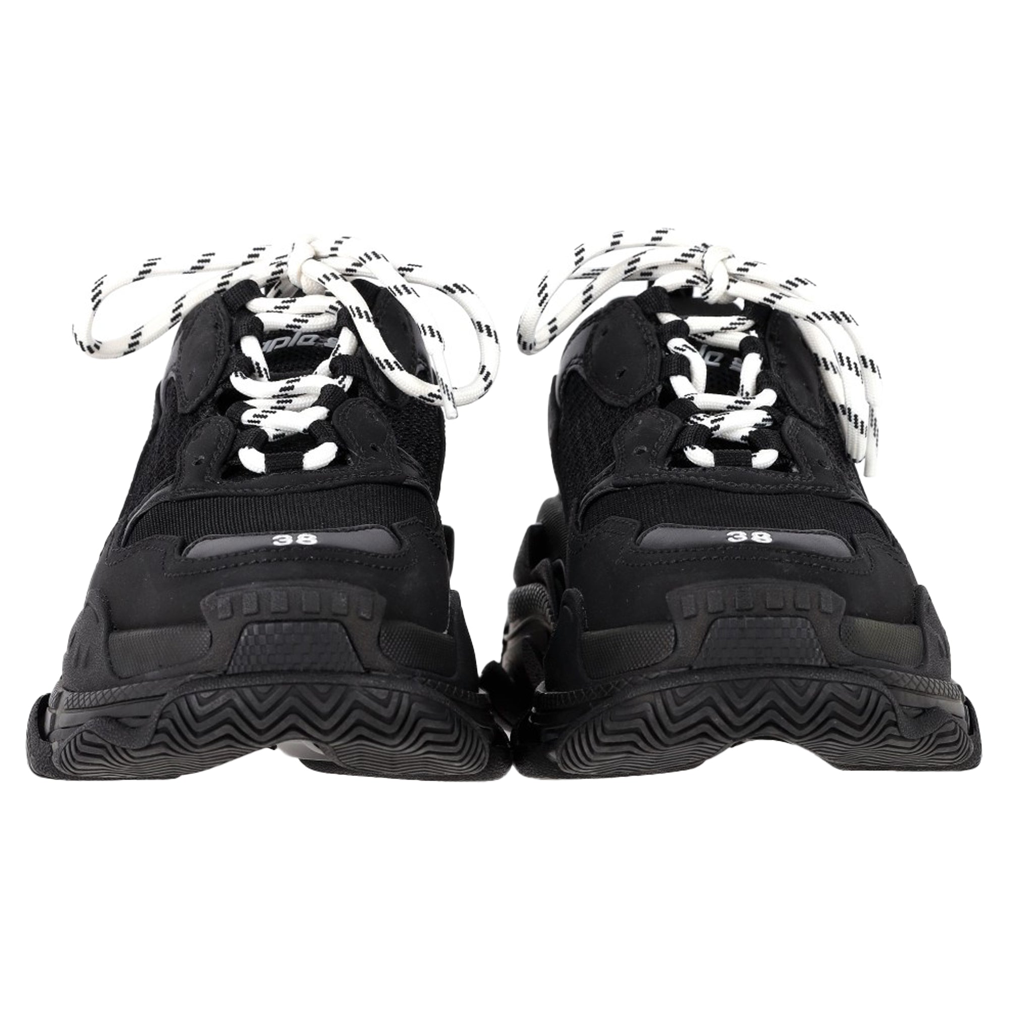 Women's Balenciaga Triple S Sneakers in Black Polyester