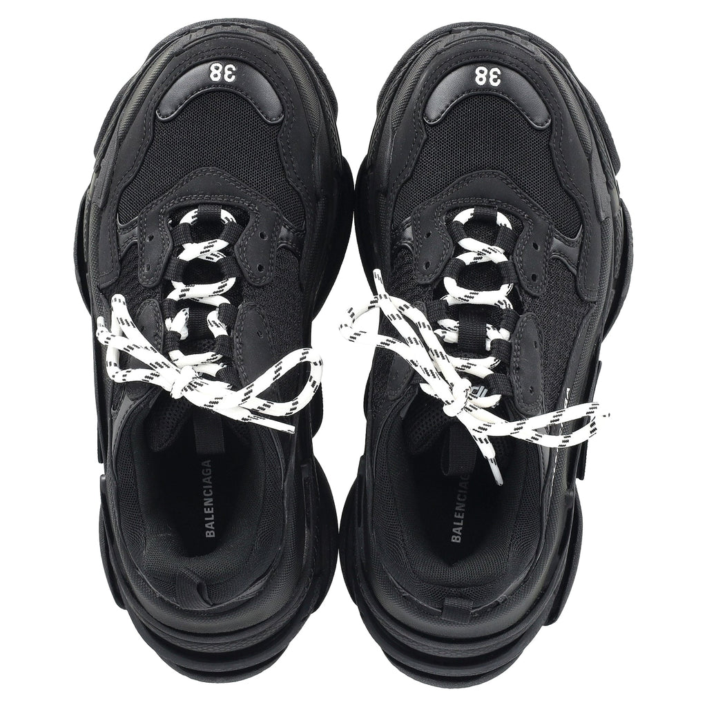 Women's Balenciaga Triple S Sneakers in Black Polyester