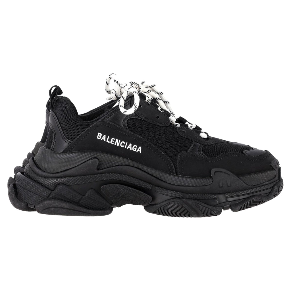 Women's Balenciaga Triple S Sneakers in Black Polyester