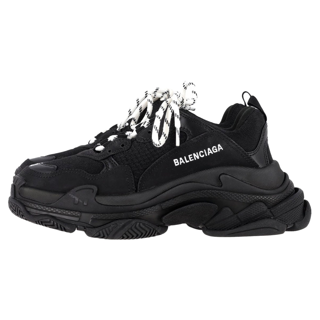 Women's Balenciaga Triple S Sneakers in Black Polyester