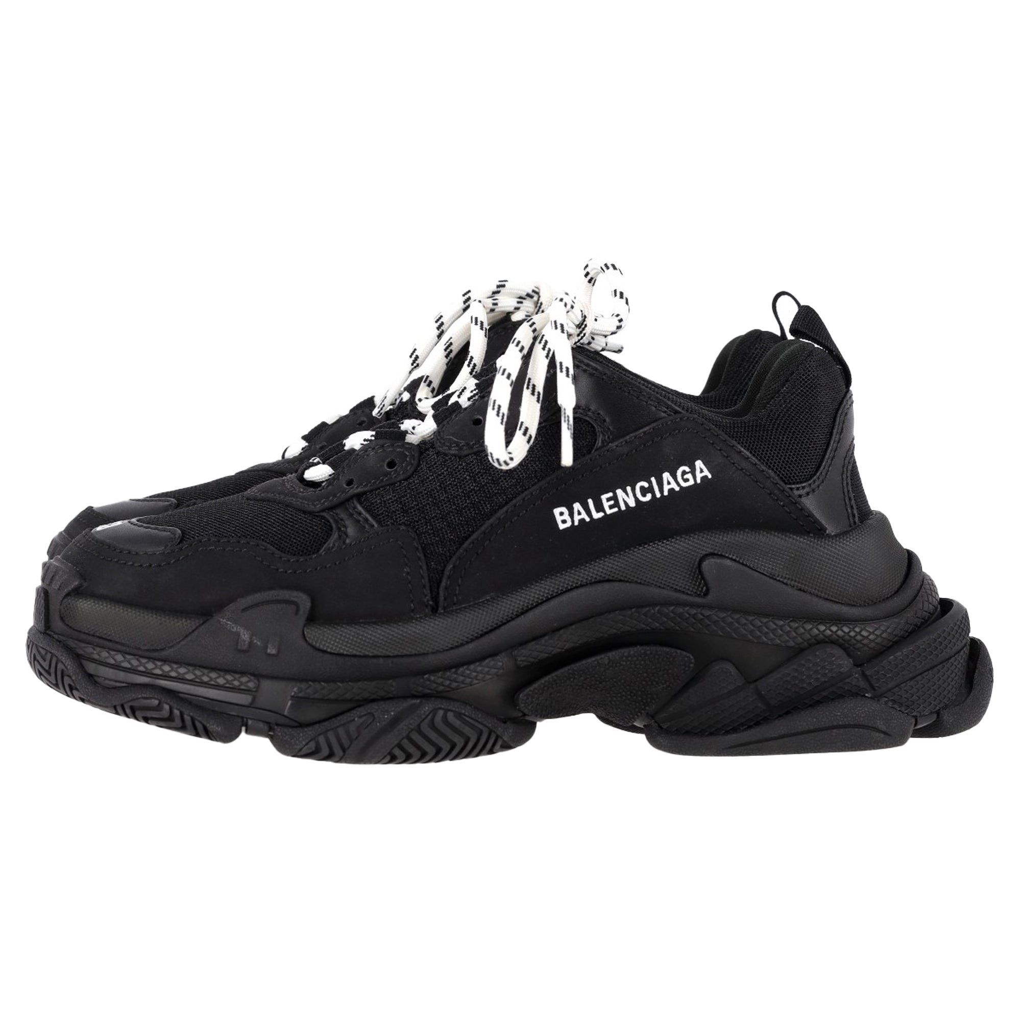 Women's Balenciaga Triple S Sneakers in Black Polyester