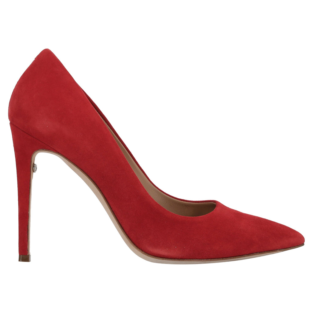 Women's Ferragamo Pointed Toe Pumps in Red Suede