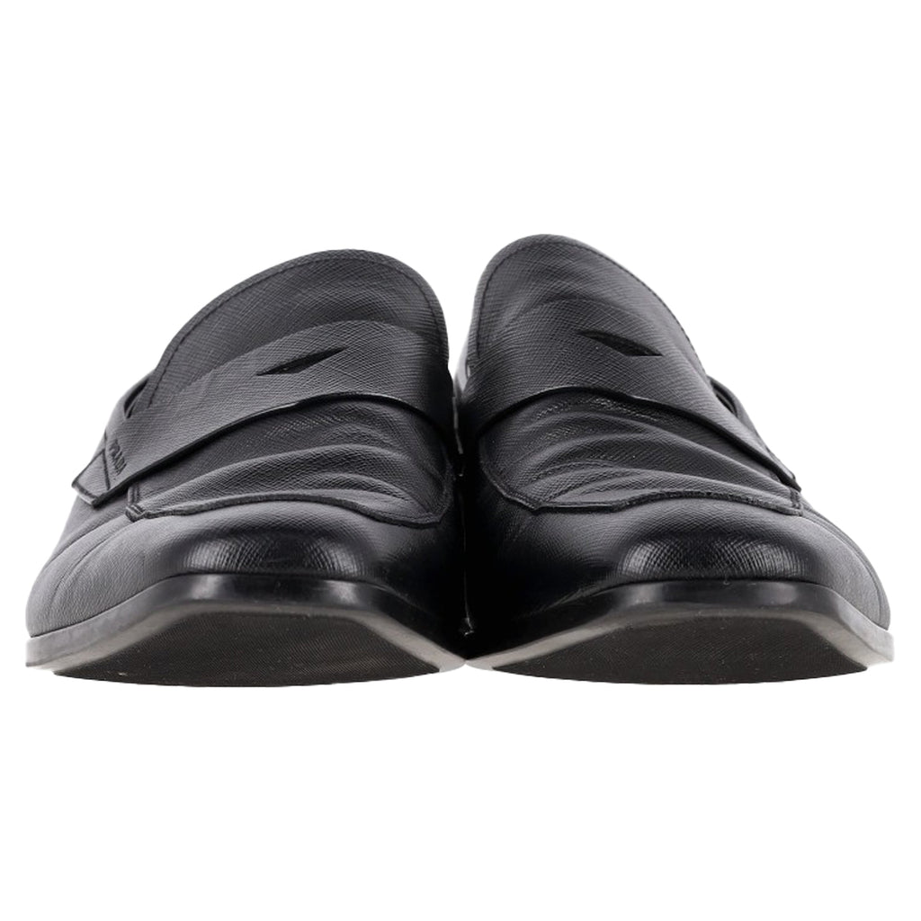 Men's  Prada Penny Loafers in Black Saffiano Leather