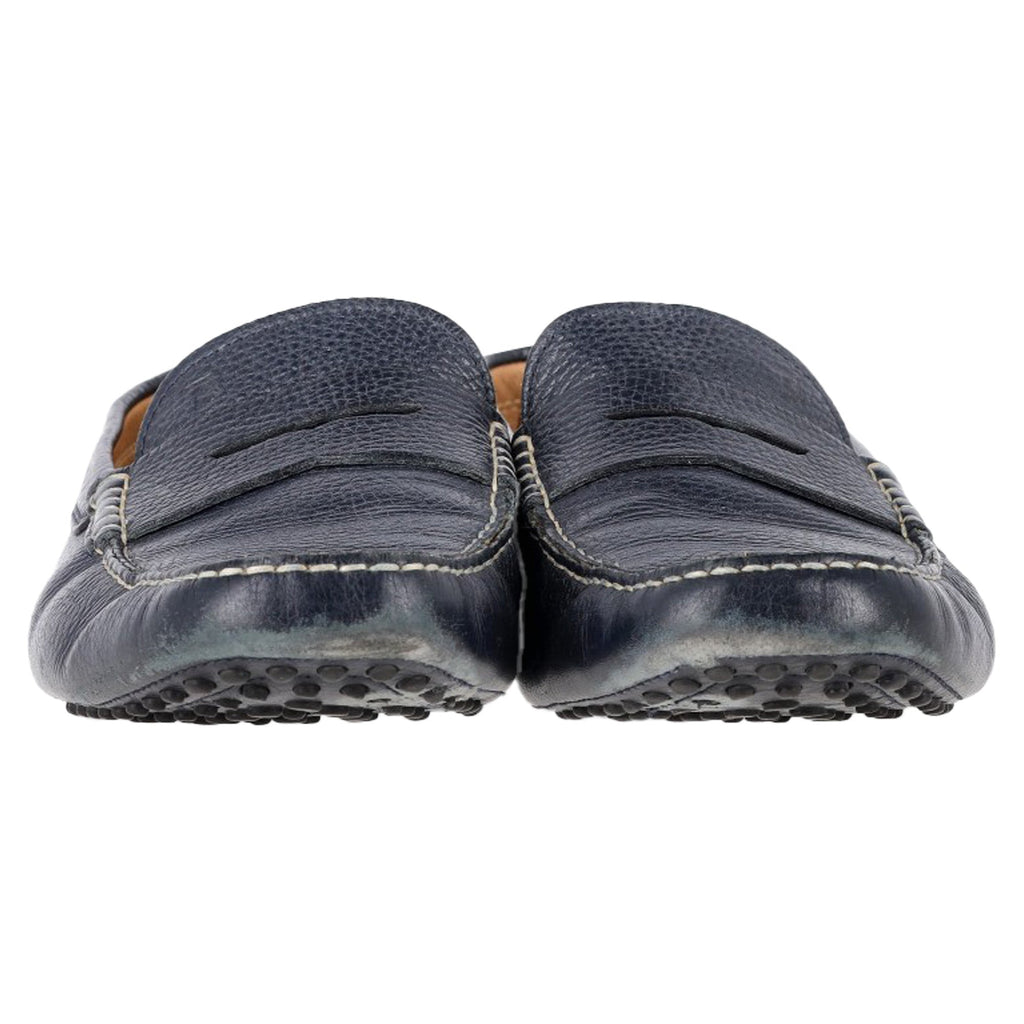 Men's Tod's Penny Driving Shoes in Navy Blue Leather