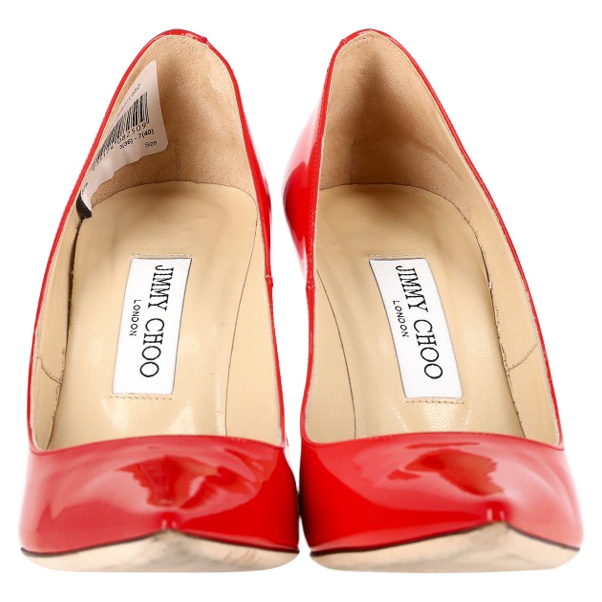 Women's Jimmy Choo Pointed-Toe Pumps in Red Patent Leather