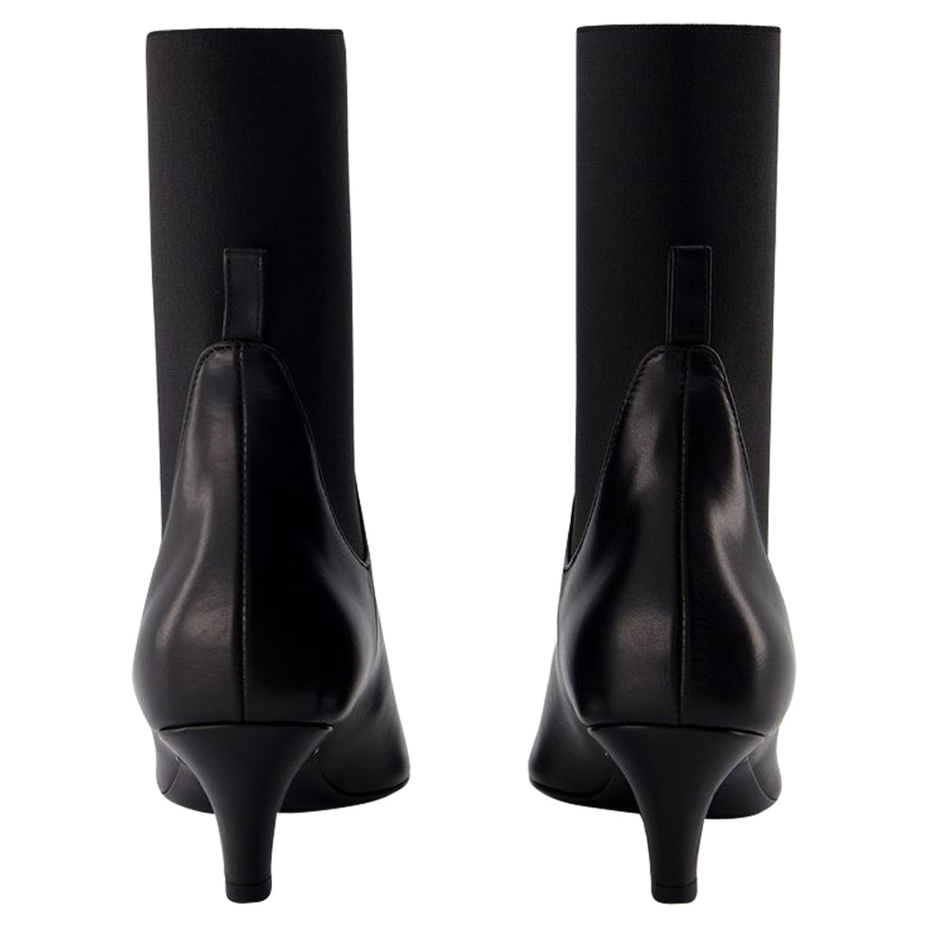 The Mid Heel Boots - TOTEME - Leather - Black
