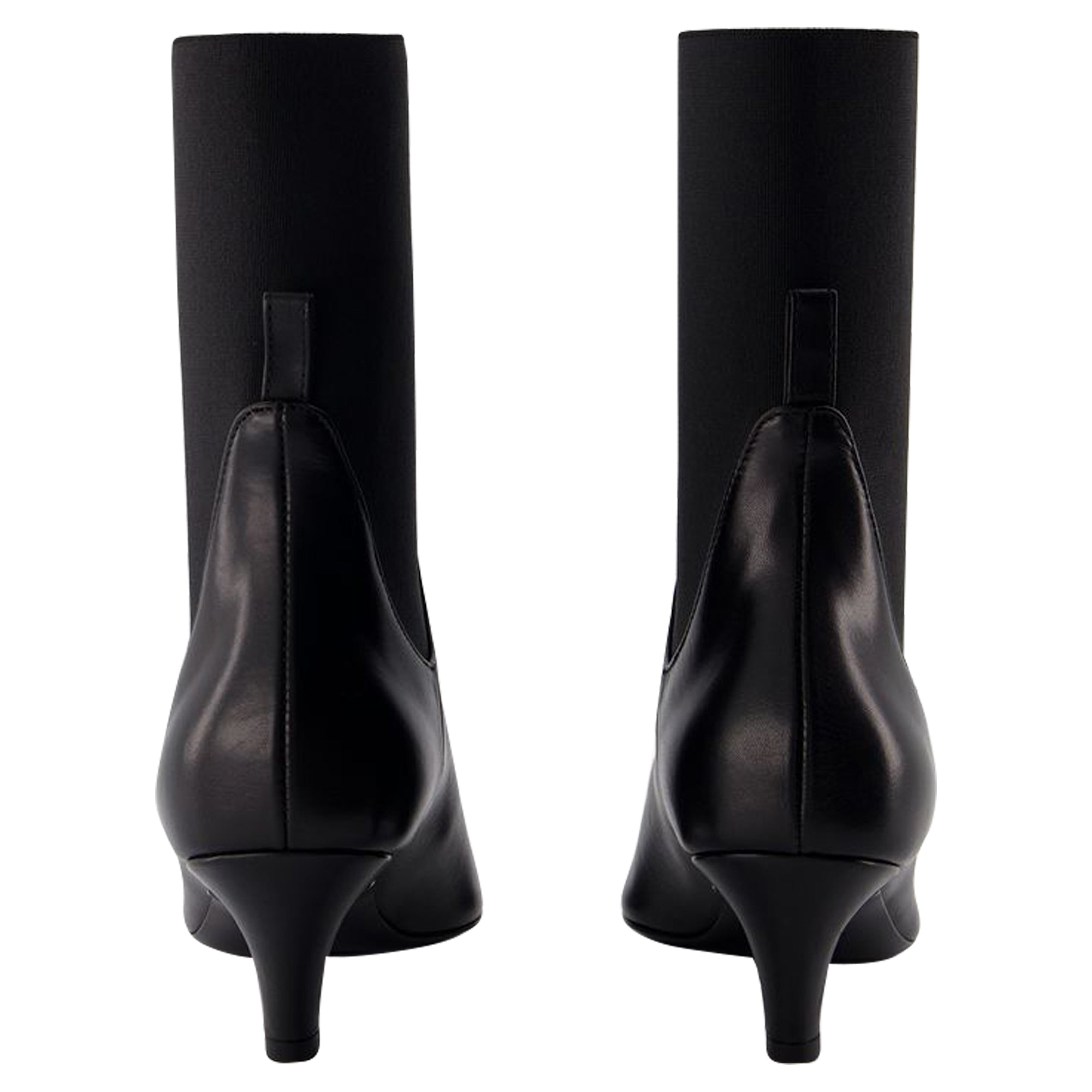 The Mid Heel Boots - TOTEME - Leather - Black