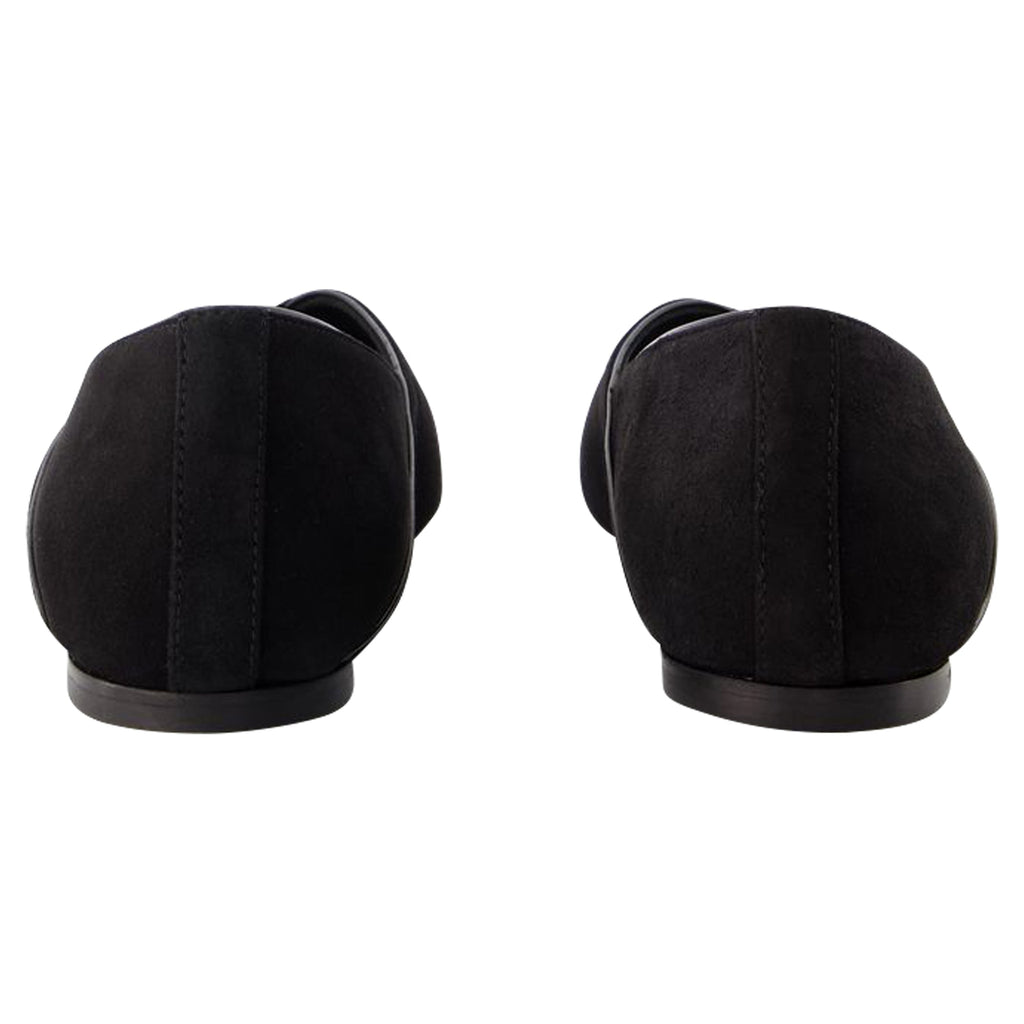 The Everyday Flat Ballerinas - TOTEME - Suede - Black