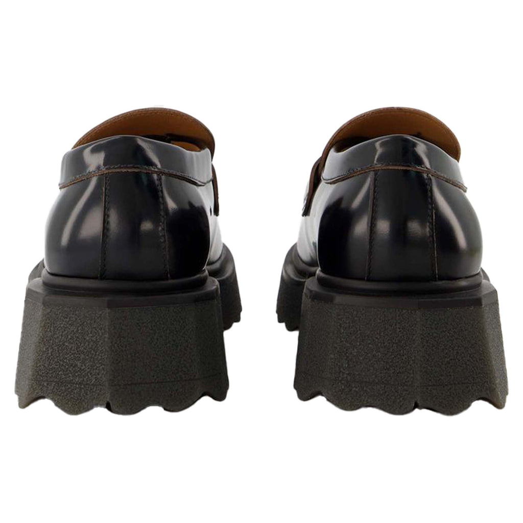 Sponge Loafer Ankle Boots - Off White - Black/Militaire - Leather