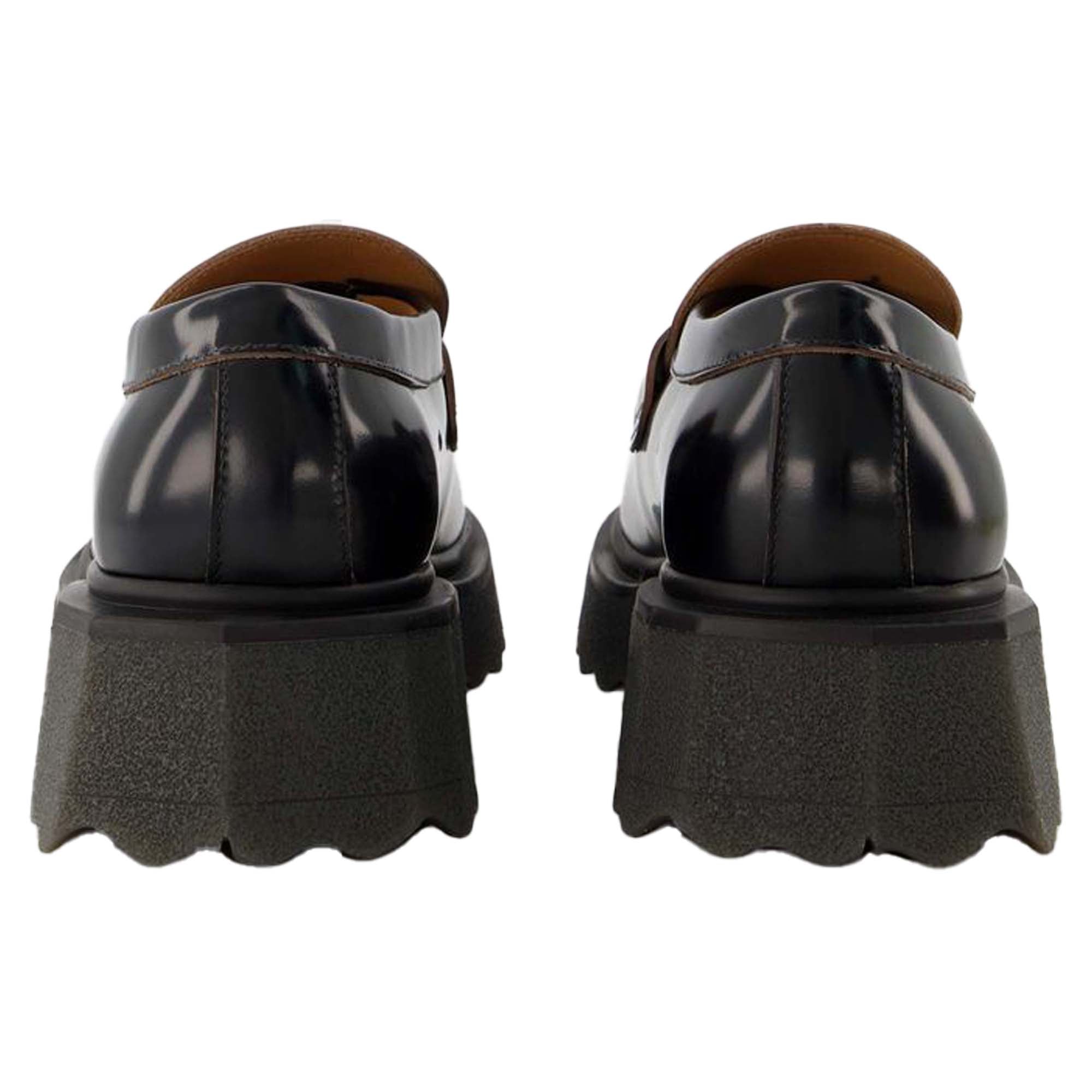 Sponge Loafer Ankle Boots - Off White - Black/Militaire - Leather