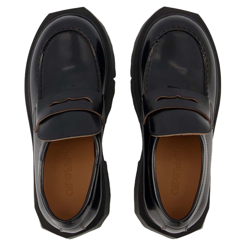 Sponge Loafer Ankle Boots - Off White - Black/Militaire - Leather