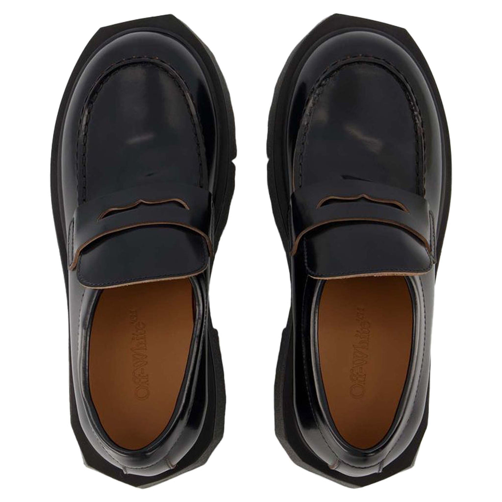 Sponge Loafer Ankle Boots - Off White - Black/Militaire - Leather